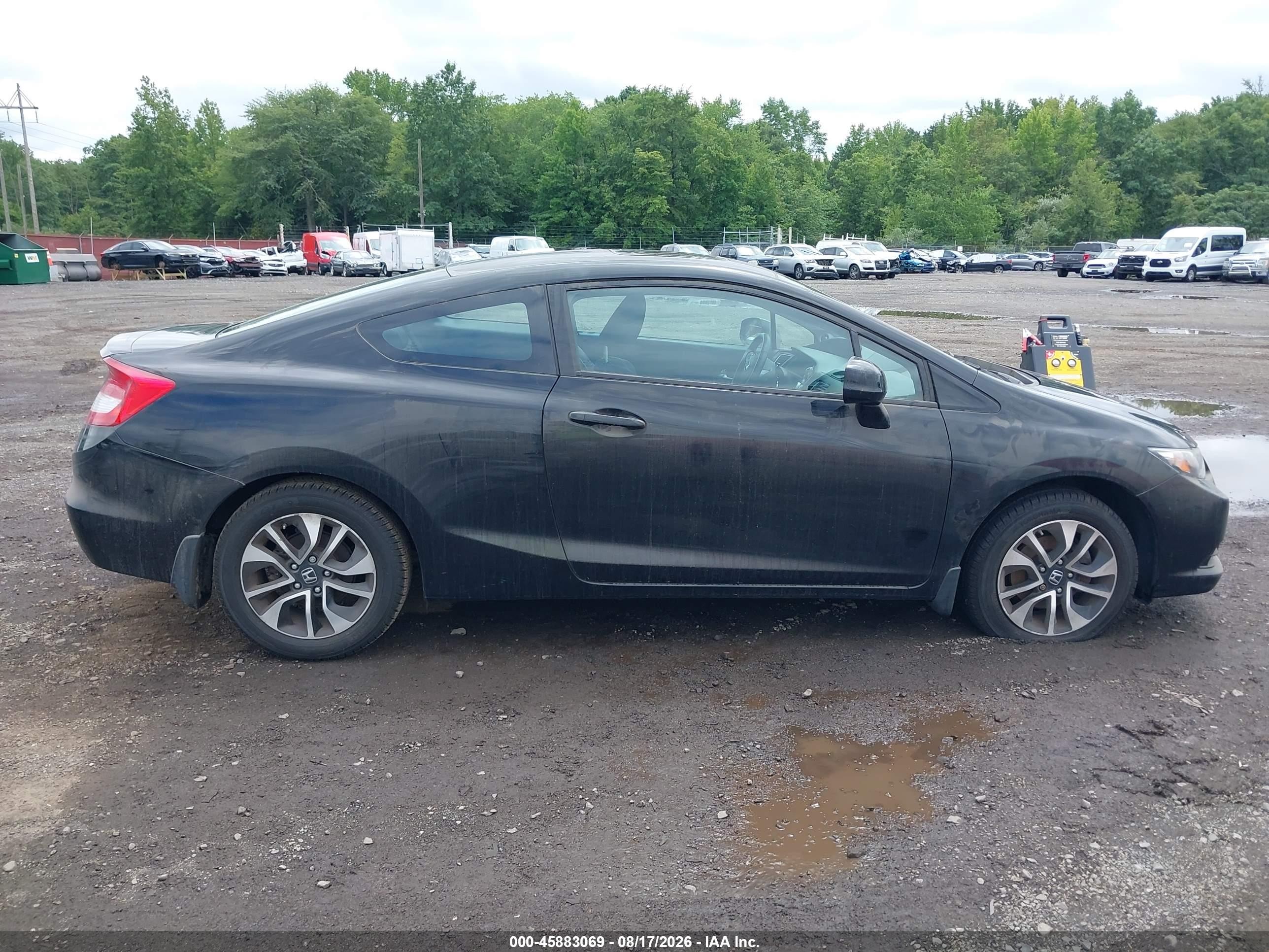 2013 Honda Civic Ex-l Black vin: 2HGFG3B09DH518325