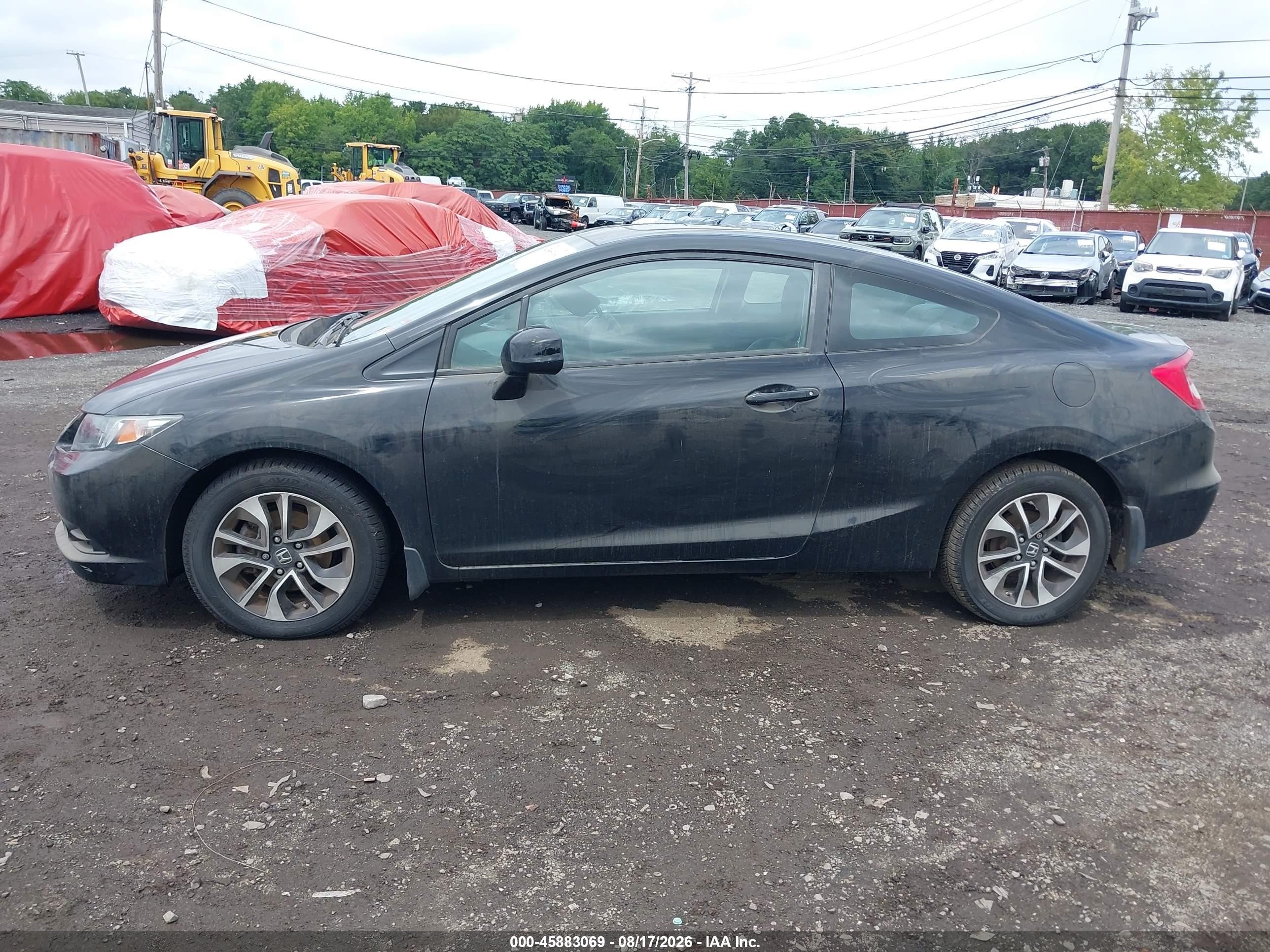 2013 Honda Civic Ex-l Black vin: 2HGFG3B09DH518325