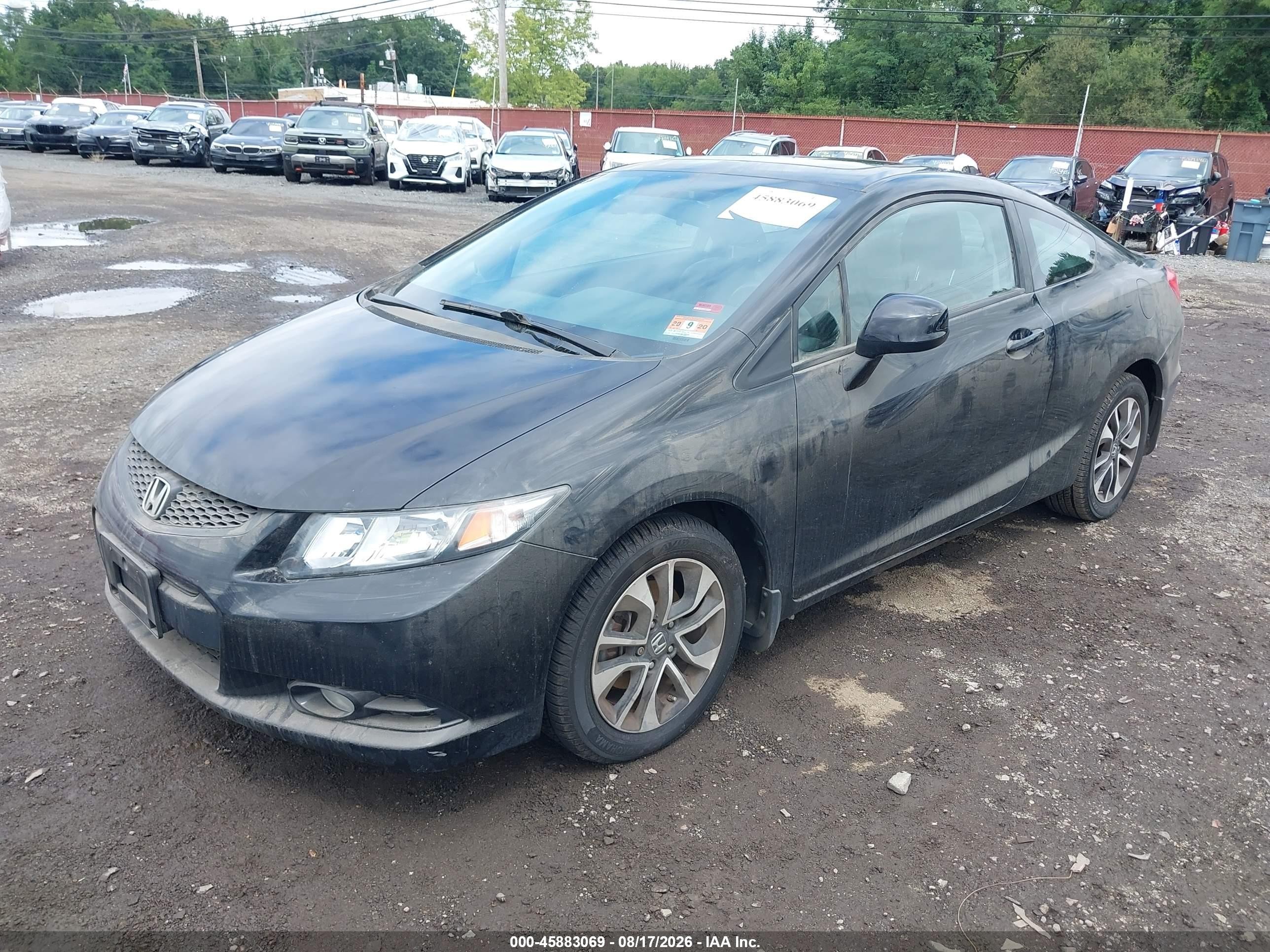 2013 Honda Civic Ex-l Black vin: 2HGFG3B09DH518325
