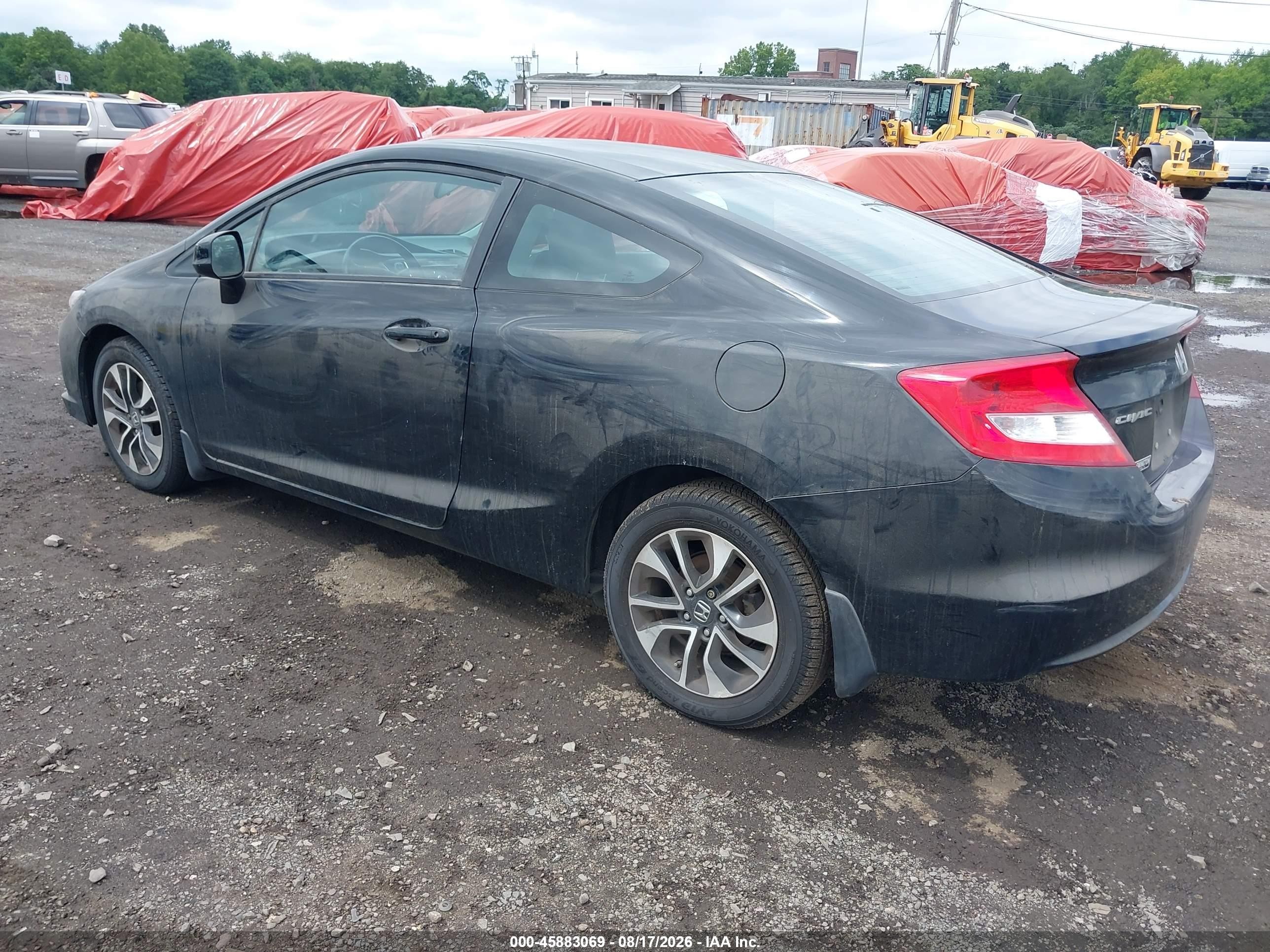 2013 Honda Civic Ex-l Black vin: 2HGFG3B09DH518325