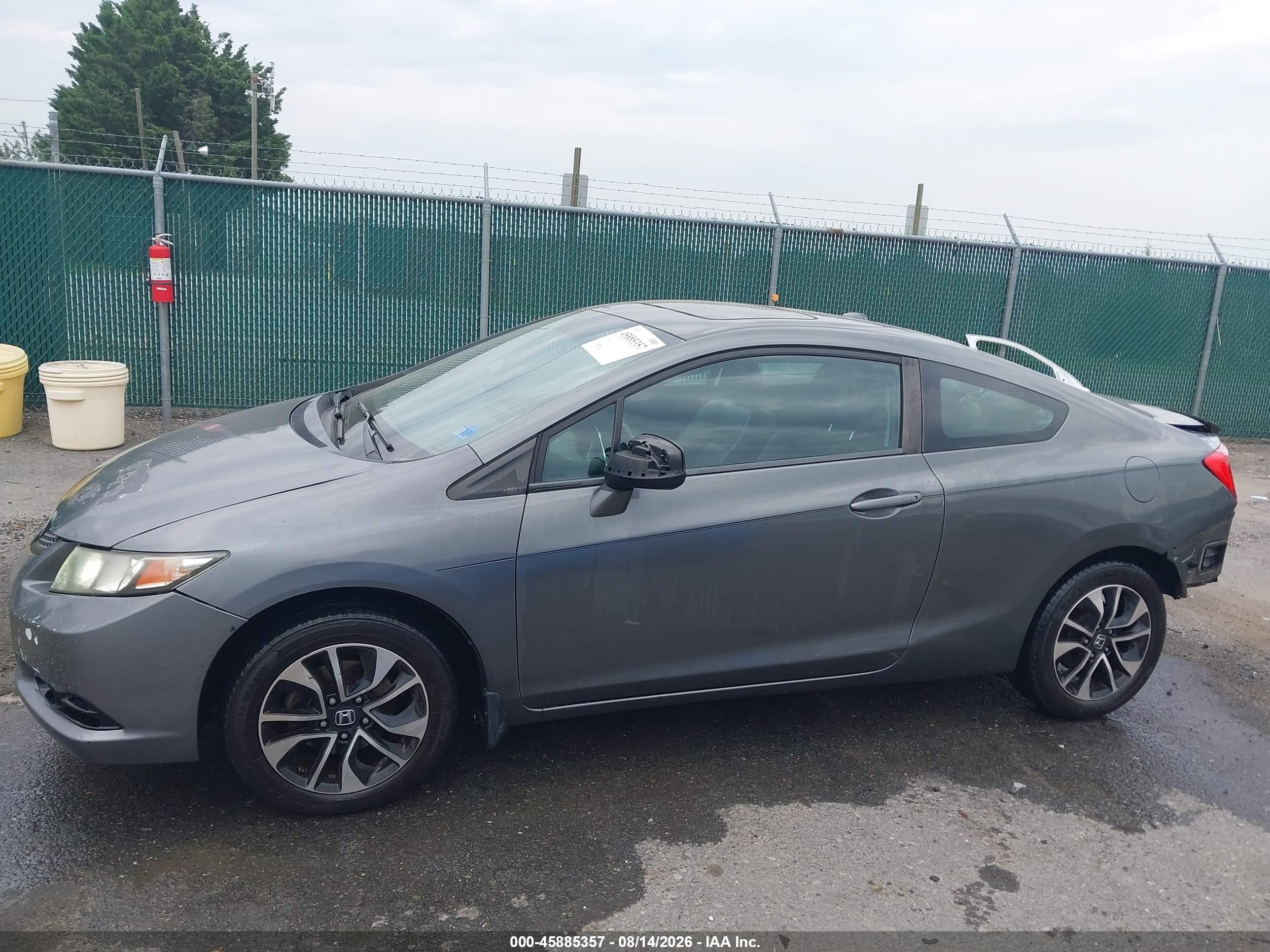 2013 Honda Civic Ex-l Gray vin: 2HGFG3B09DH519152