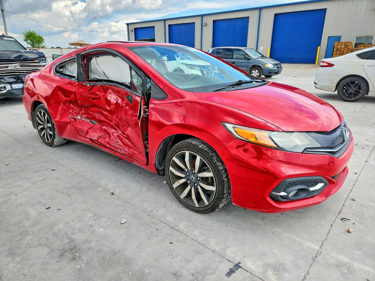 2015 Honda Civic Exl Red vin: 2HGFG3B09FH504704