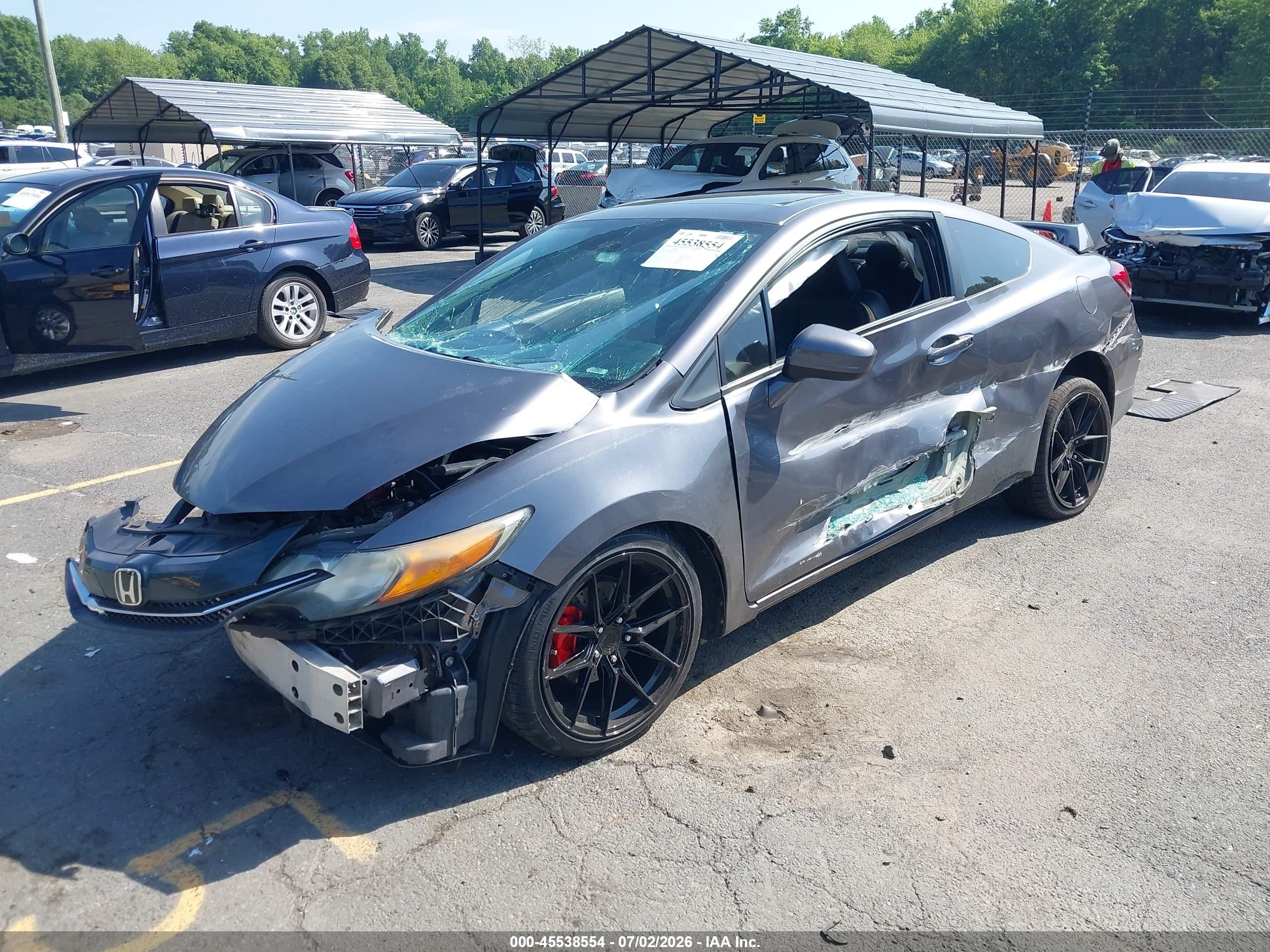 2015 Honda Civic Ex-l Gray vin: 2HGFG3B09FH509370