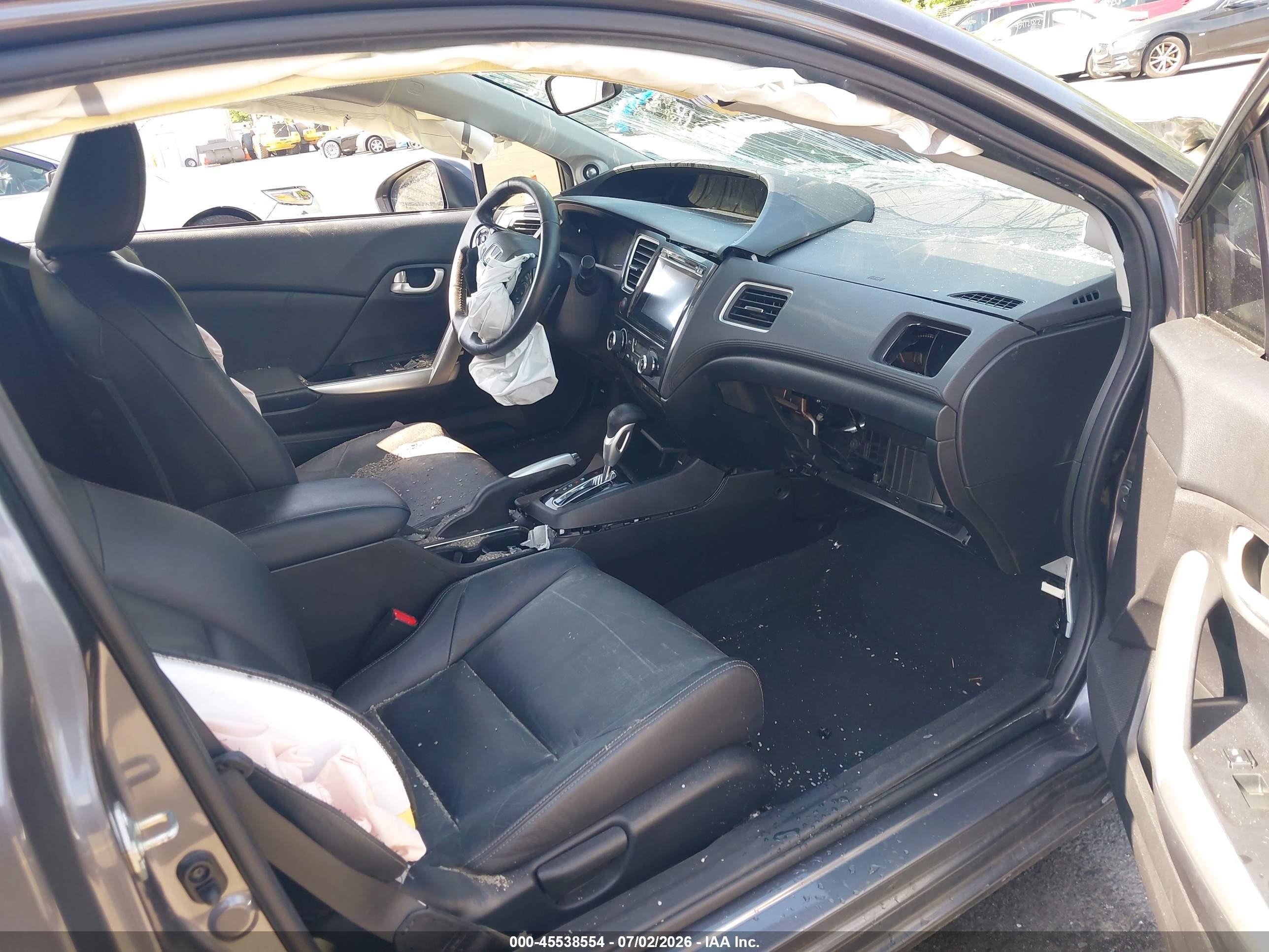 2015 Honda Civic Ex-l Gray vin: 2HGFG3B09FH509370