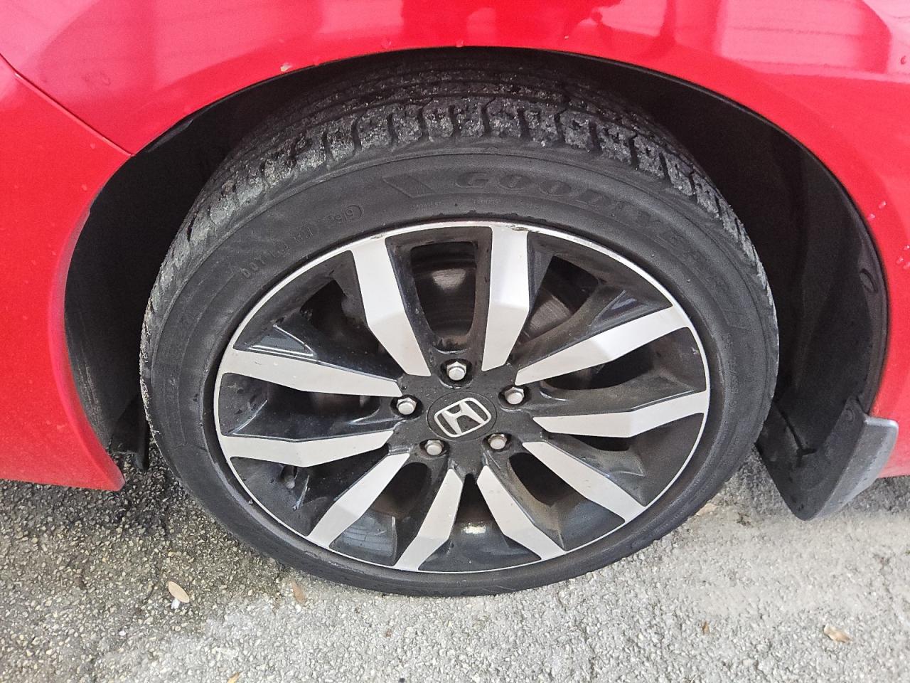 2015 Honda Civic Exl Красный vin: 2HGFG3B09FH531028 Damage: Left Front Wheel, Curb Rash, 7 To 8 Inches
