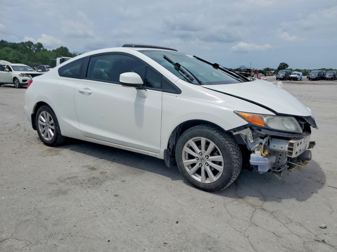 2012 Honda Civic Exl White vin: 2HGFG3B0XCH525072