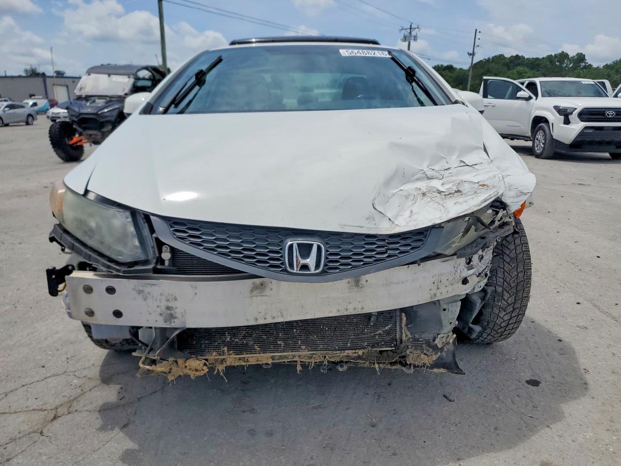 2012 Honda Civic Exl White vin: 2HGFG3B0XCH525072