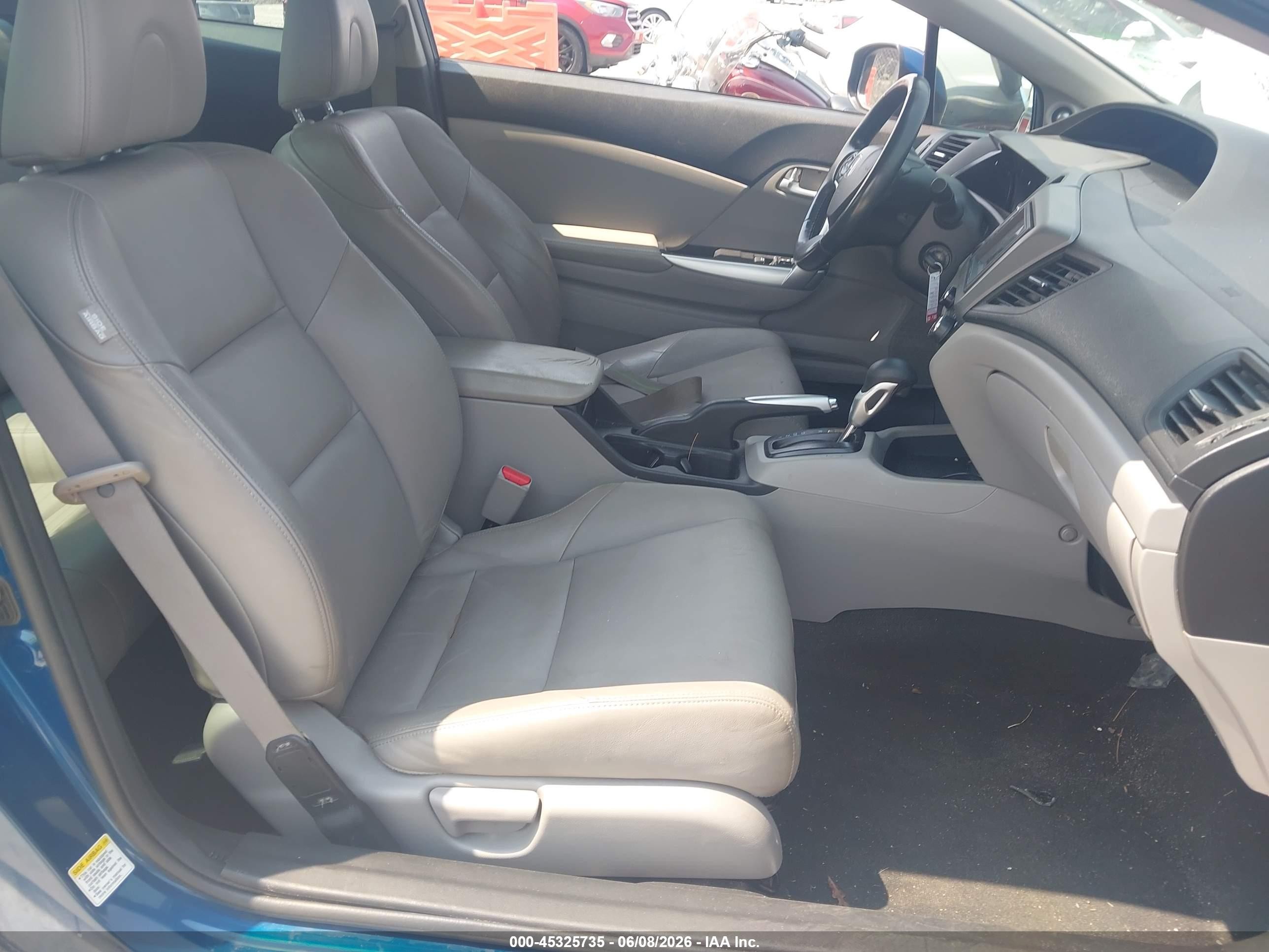 2012 Honda Civic Ex-l Blue vin: 2HGFG3B11CH521534