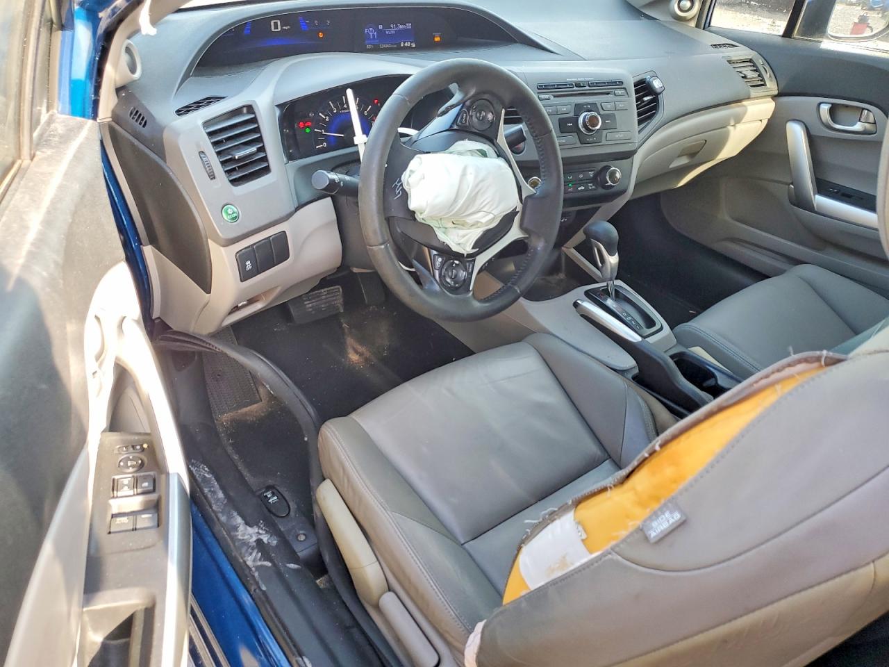 2012 Honda Civic Exl Blue vin: 2HGFG3B11CH536969