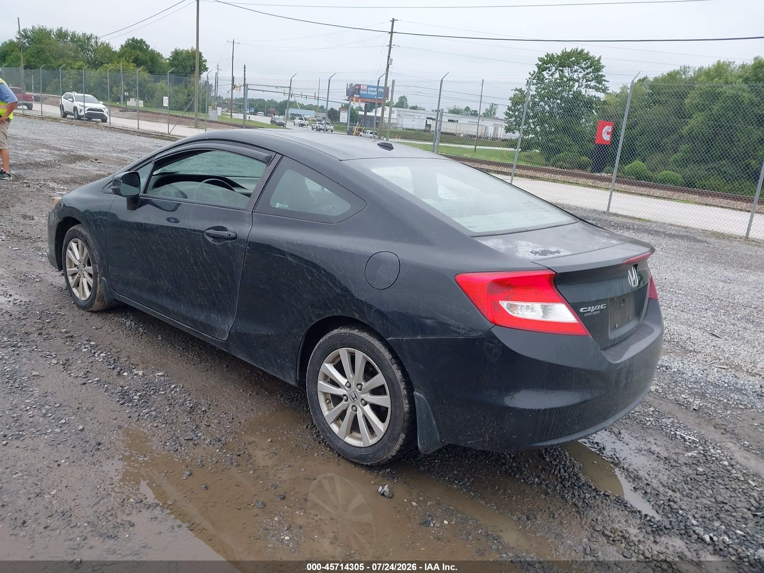 2012 Honda Civic Ex-l Black vin: 2HGFG3B12CH521526