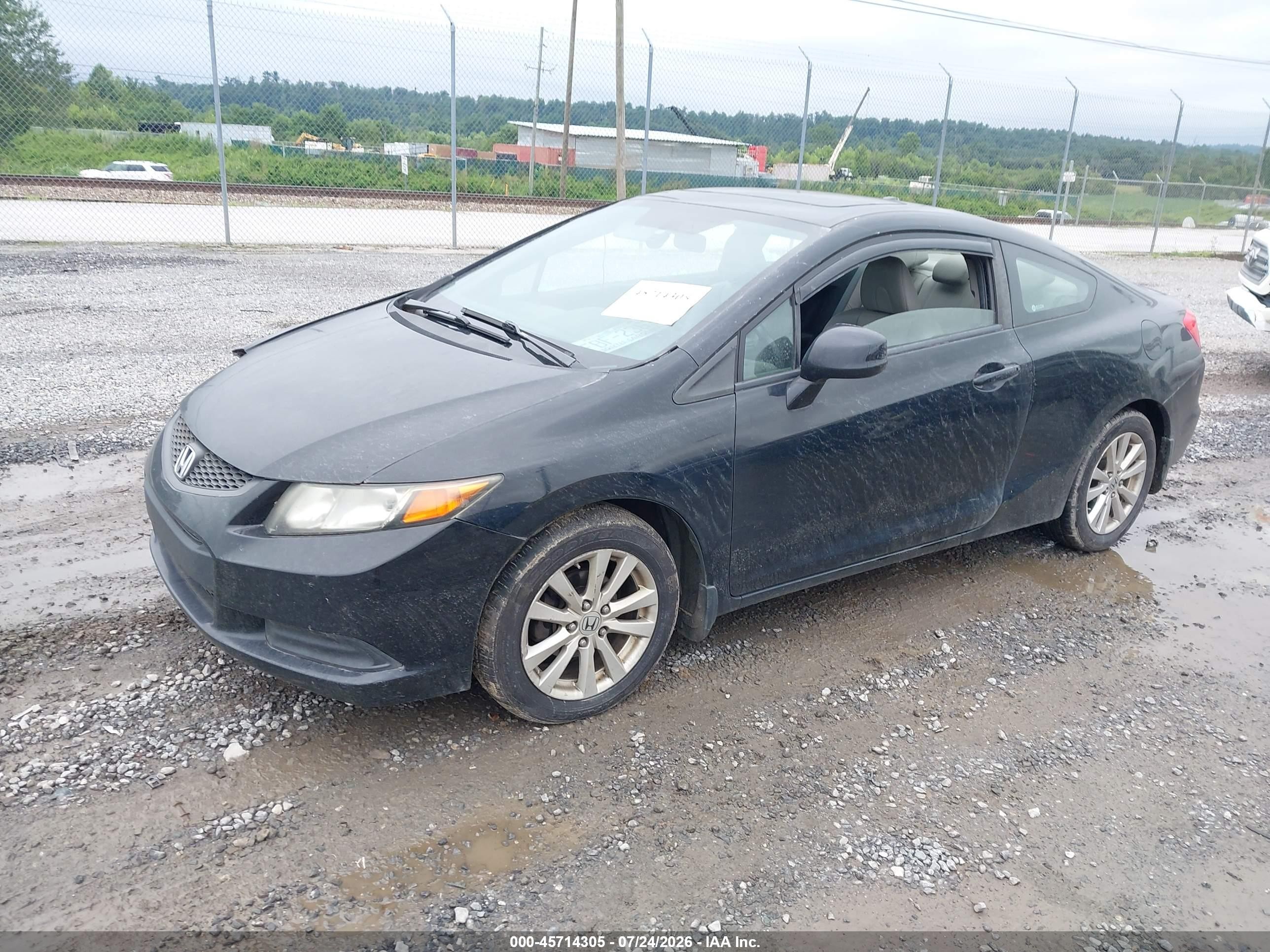 2012 Honda Civic Ex-l Black vin: 2HGFG3B12CH521526