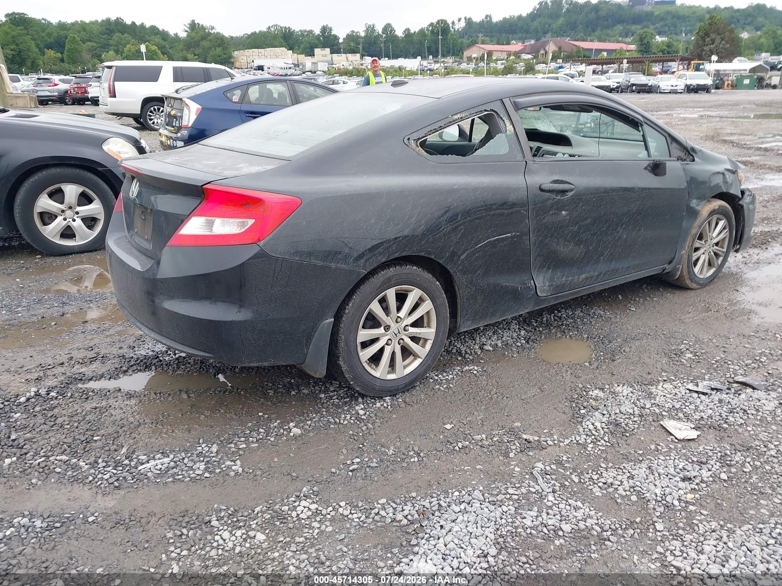 2012 Honda Civic Ex-l Black vin: 2HGFG3B12CH521526