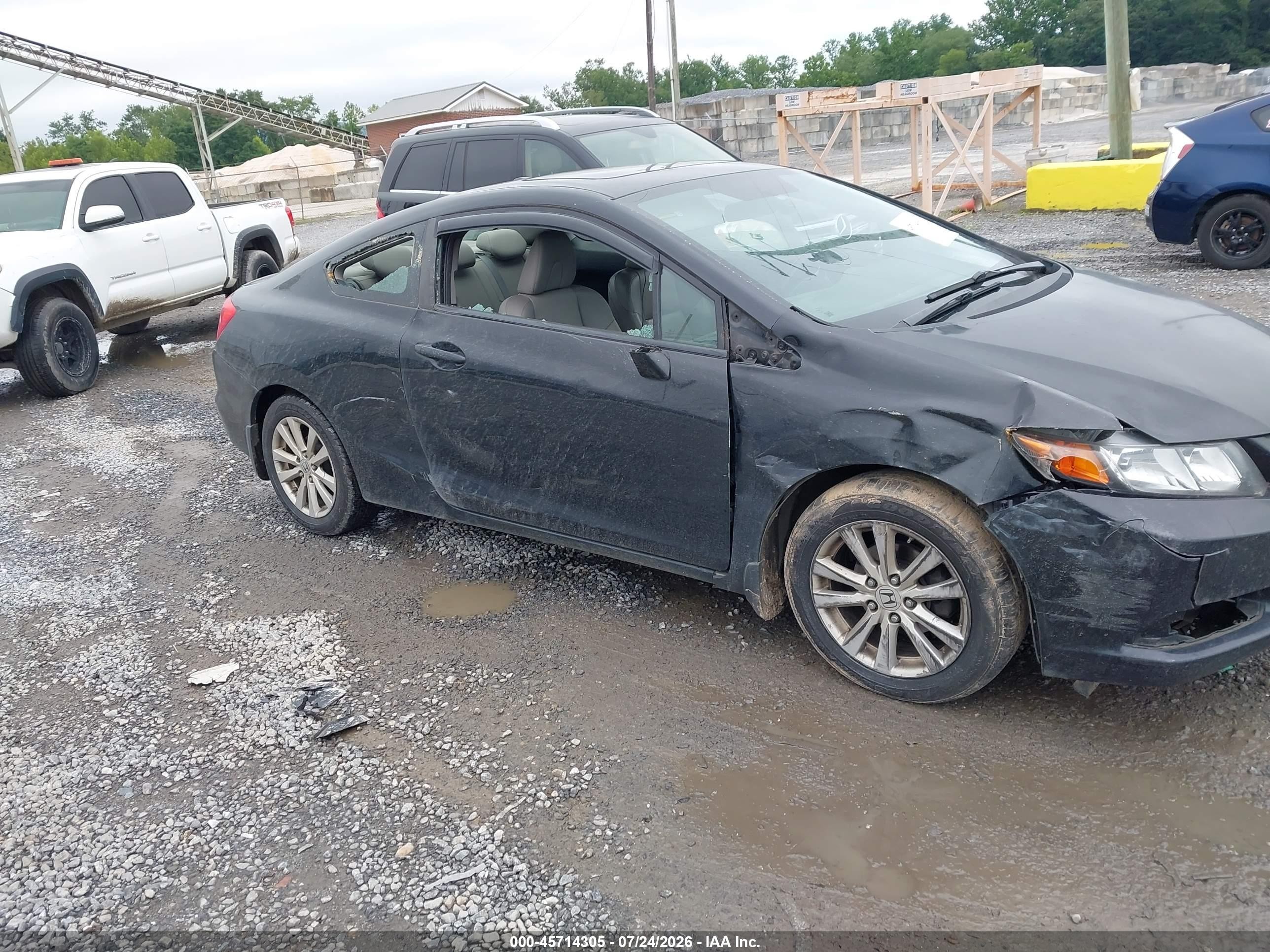 2012 Honda Civic Ex-l Black vin: 2HGFG3B12CH521526
