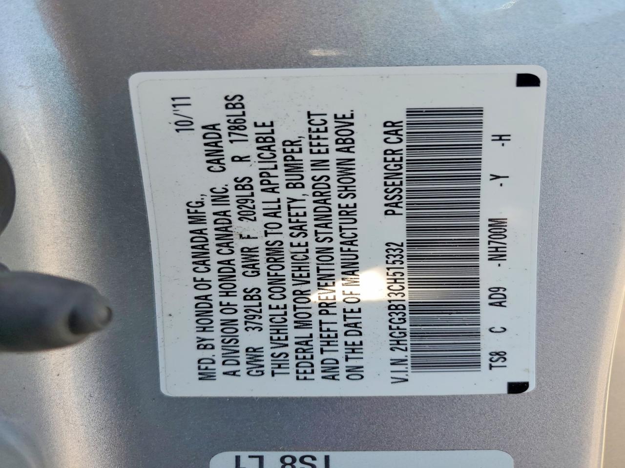 2012 Honda Civic Exl Silver vin: 2HGFG3B13CH515332