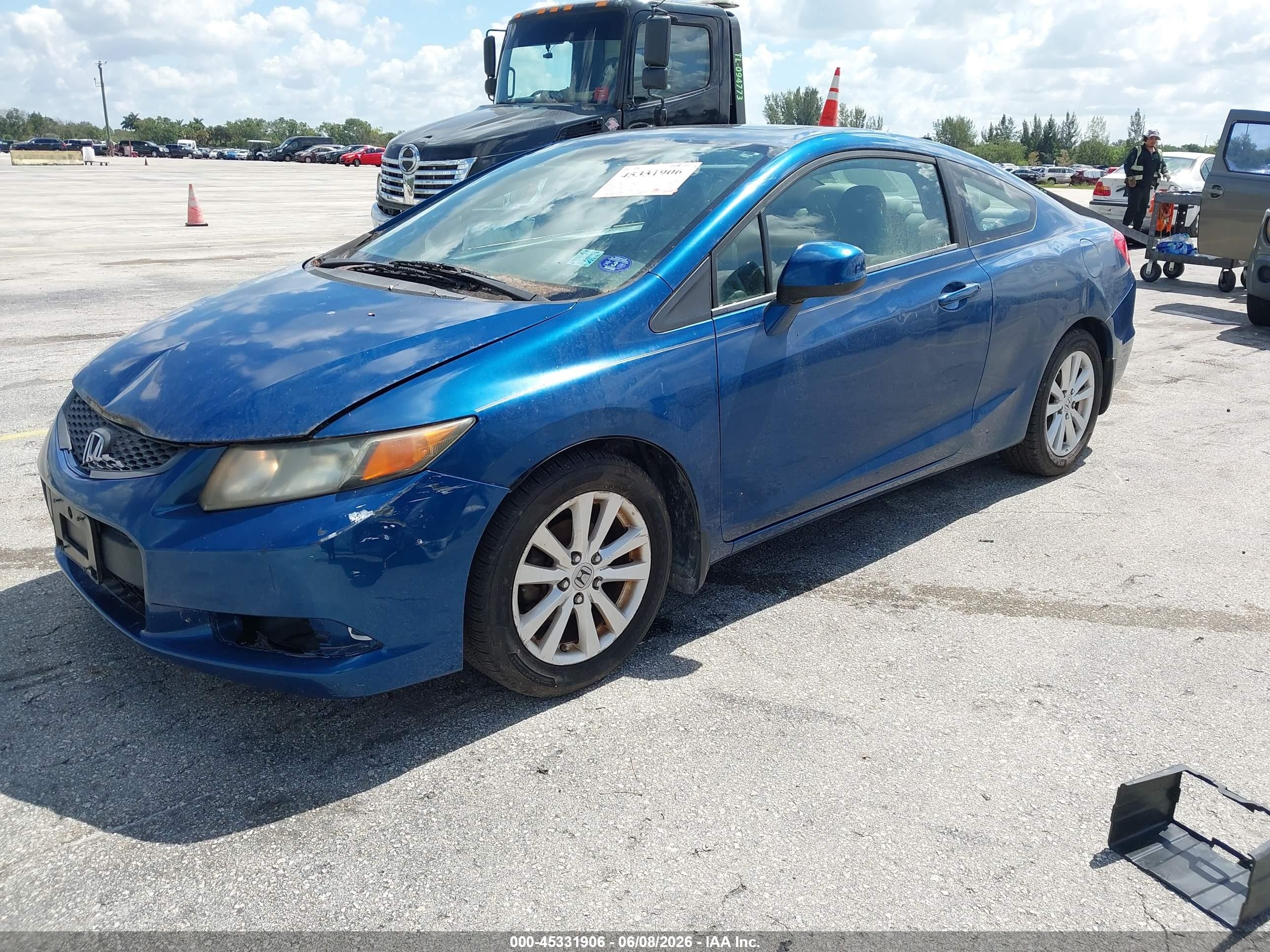 2012 Honda Civic Ex-l Blue vin: 2HGFG3B13CH540022