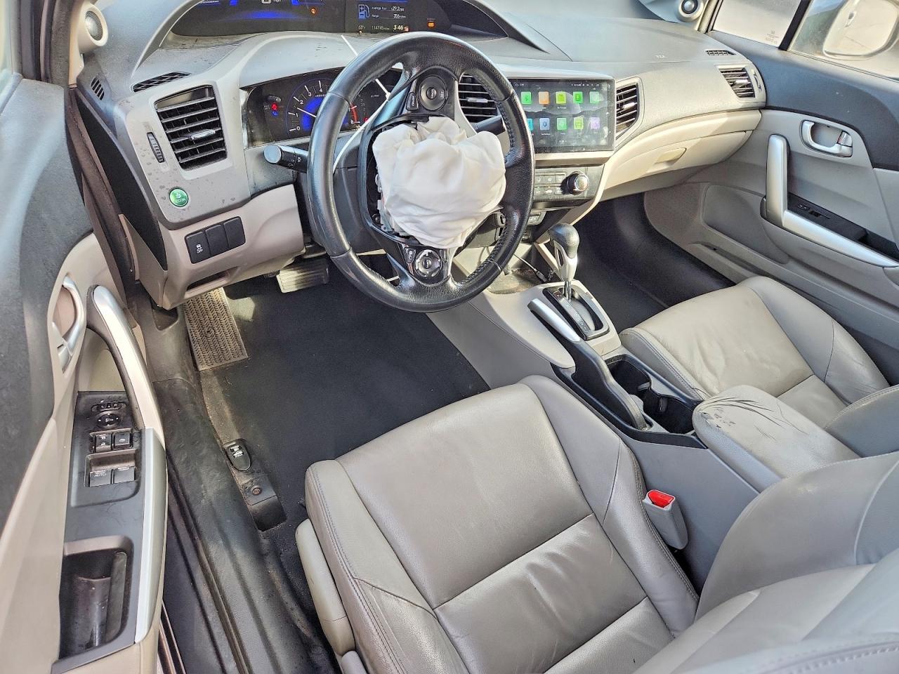 2012 Honda Civic Exl Gray vin: 2HGFG3B15CH534044