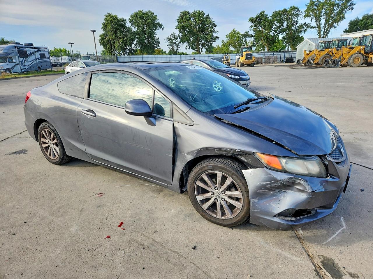 2012 Honda Civic Exl Gray vin: 2HGFG3B15CH534044