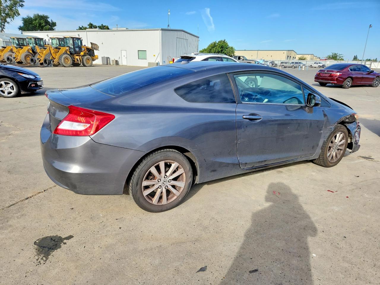 2012 Honda Civic Exl Gray vin: 2HGFG3B15CH534044