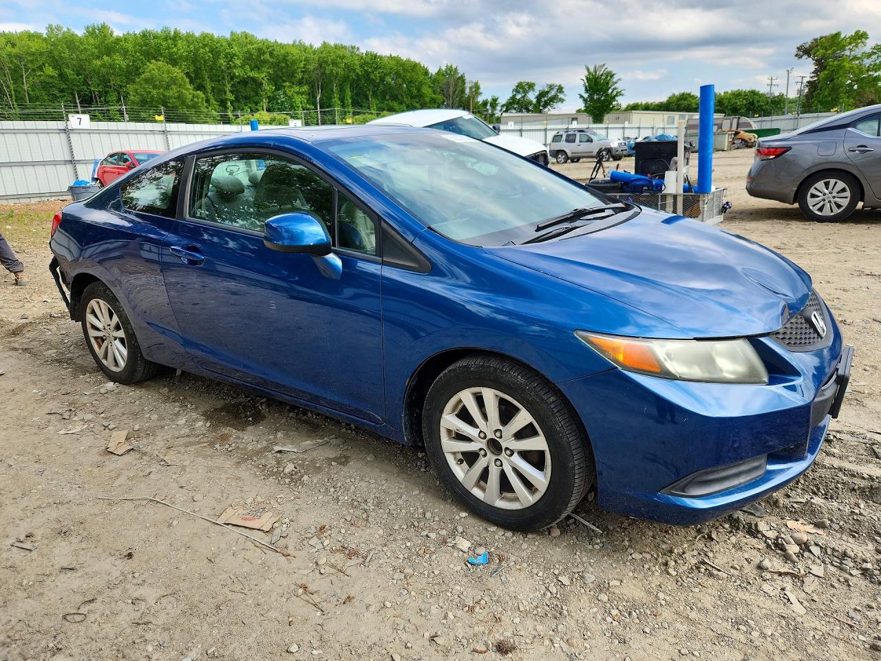 2012 Honda Civic Exl Blue vin: 2HGFG3B15CH556206