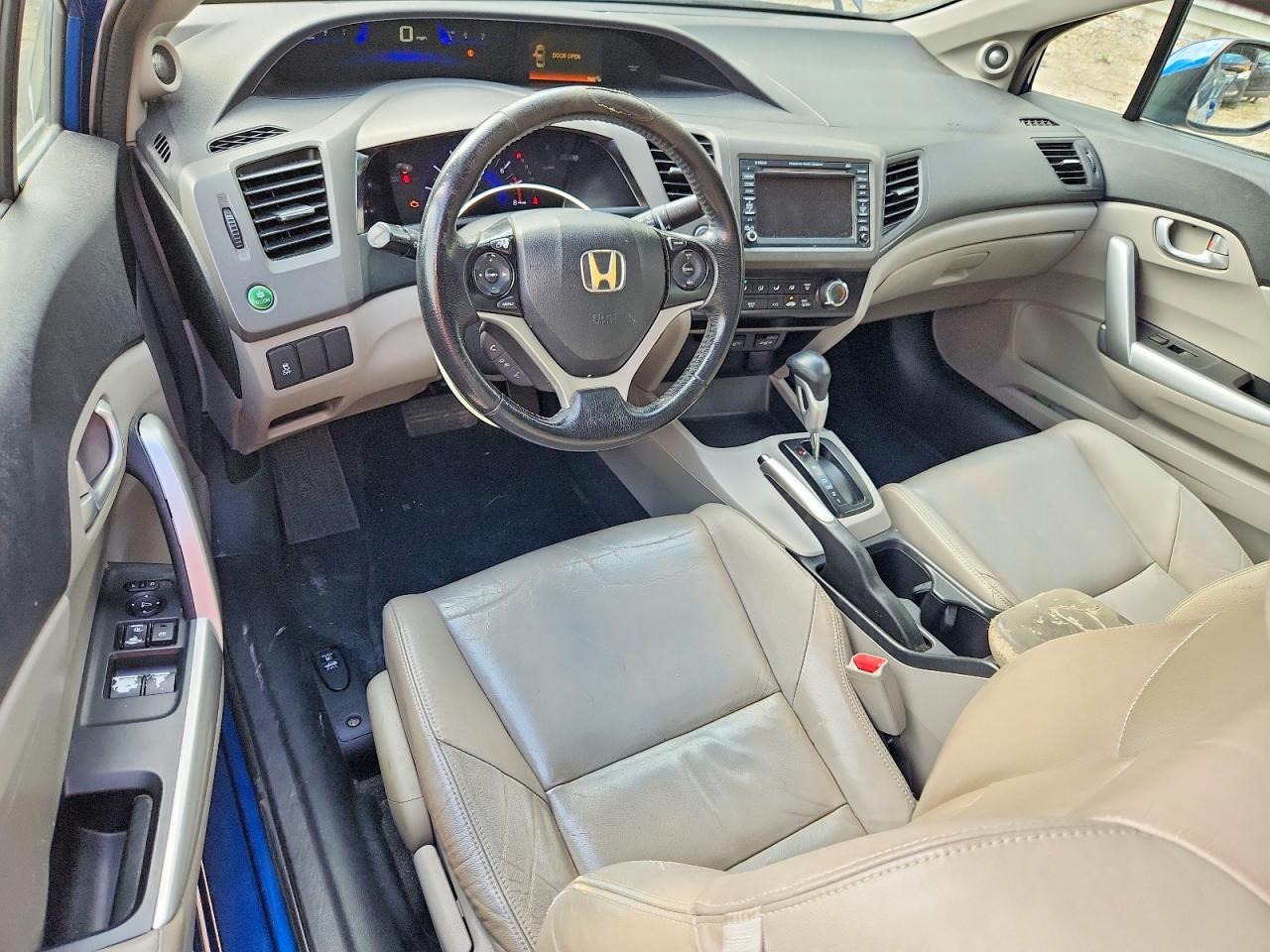 2012 Honda Civic Exl Blue vin: 2HGFG3B15CH556206