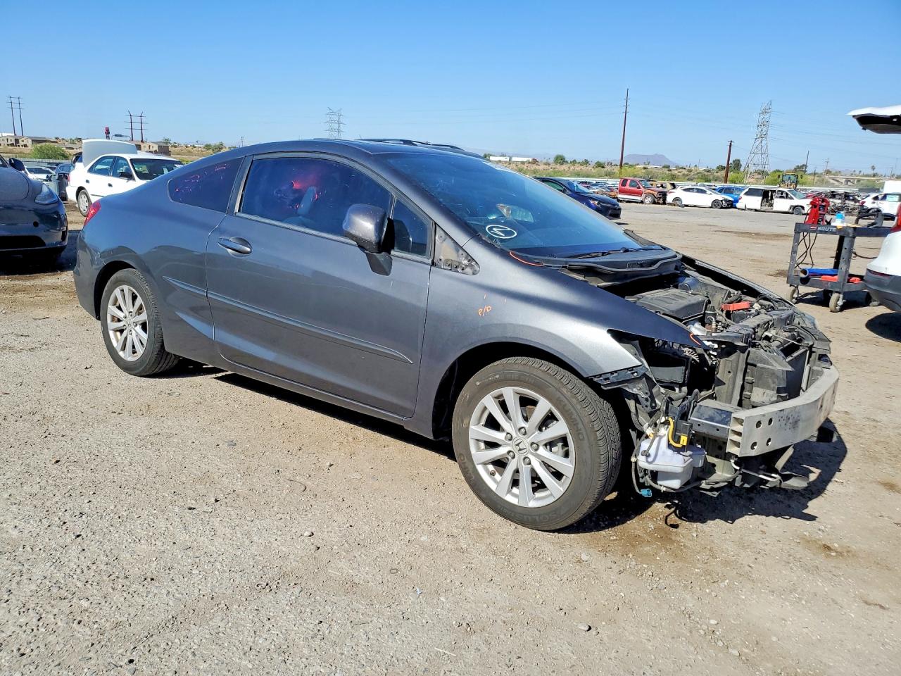 2012 Honda Civic Exl Угольный vin: 2HGFG3B16CH545425