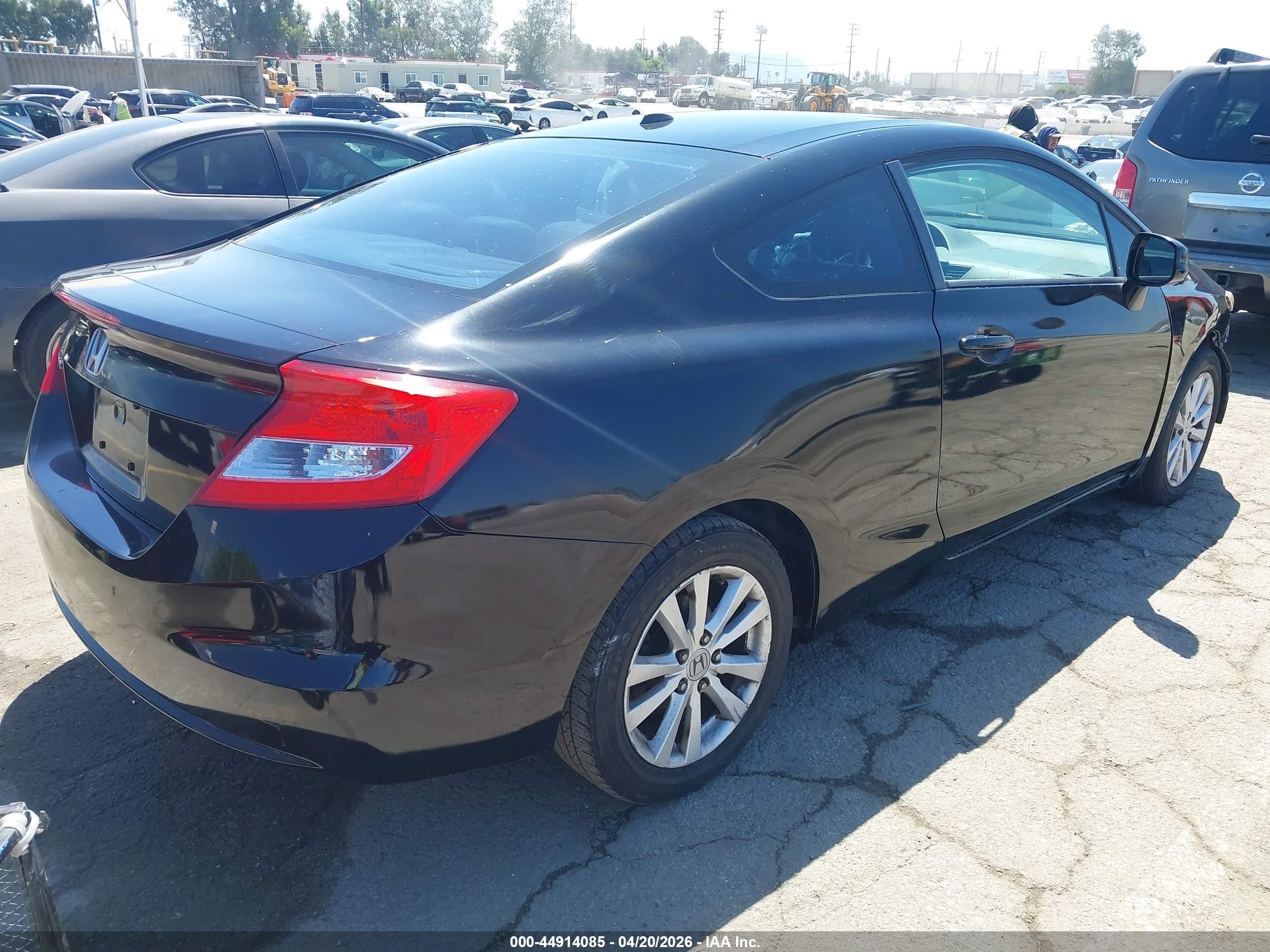 2012 Honda Civic Ex-l Black vin: 2HGFG3B19CH544169