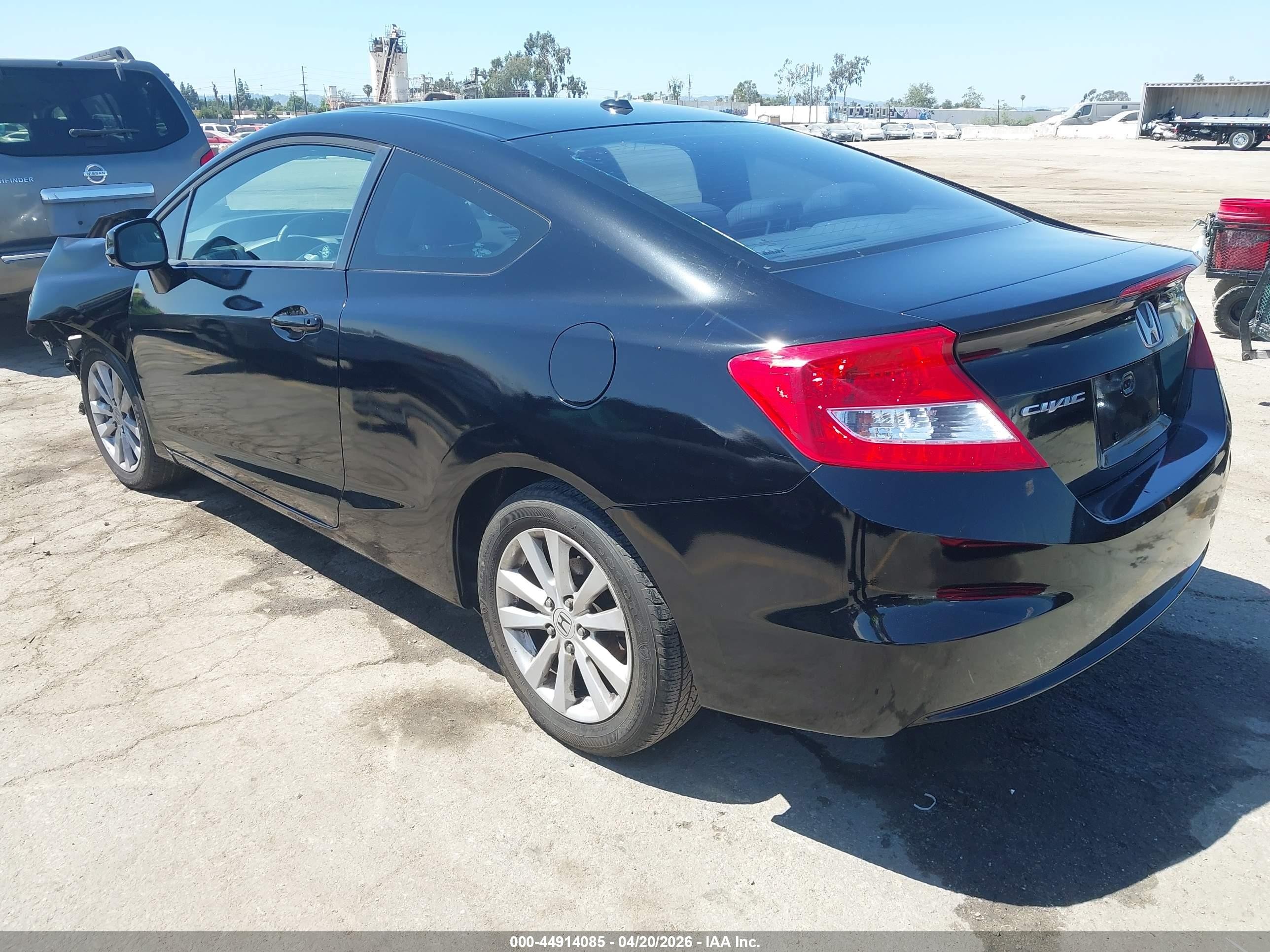 2012 Honda Civic Ex-l Black vin: 2HGFG3B19CH544169