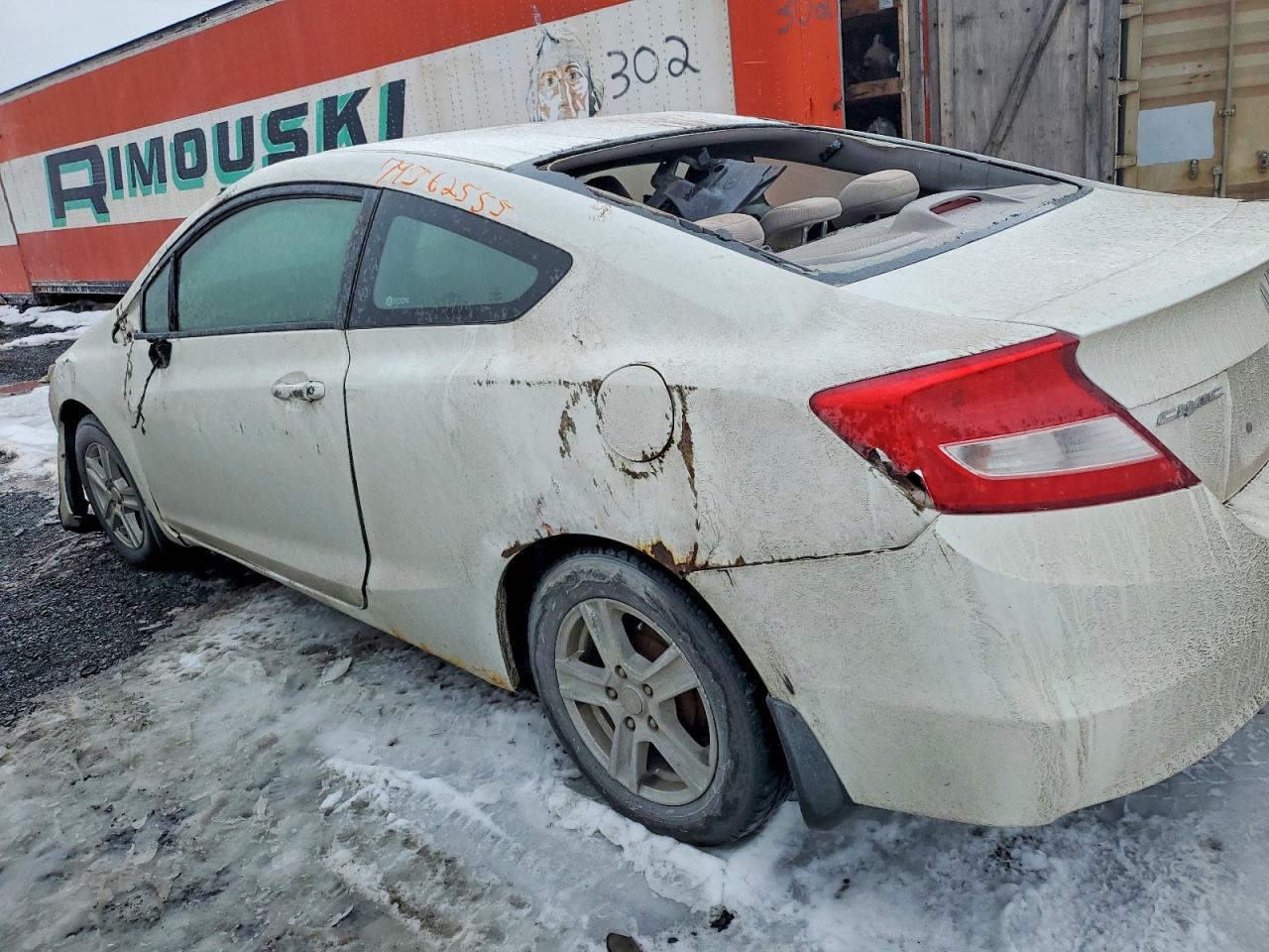 2012 Honda Civic Lx White vin: 2HGFG3B40CH003974