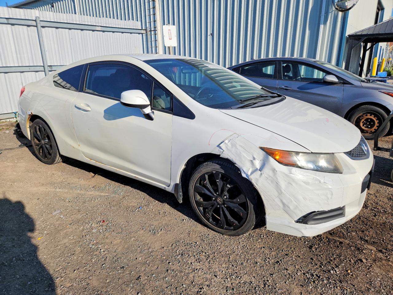 2012 Honda Civic Lx White vin: 2HGFG3B43CH006741