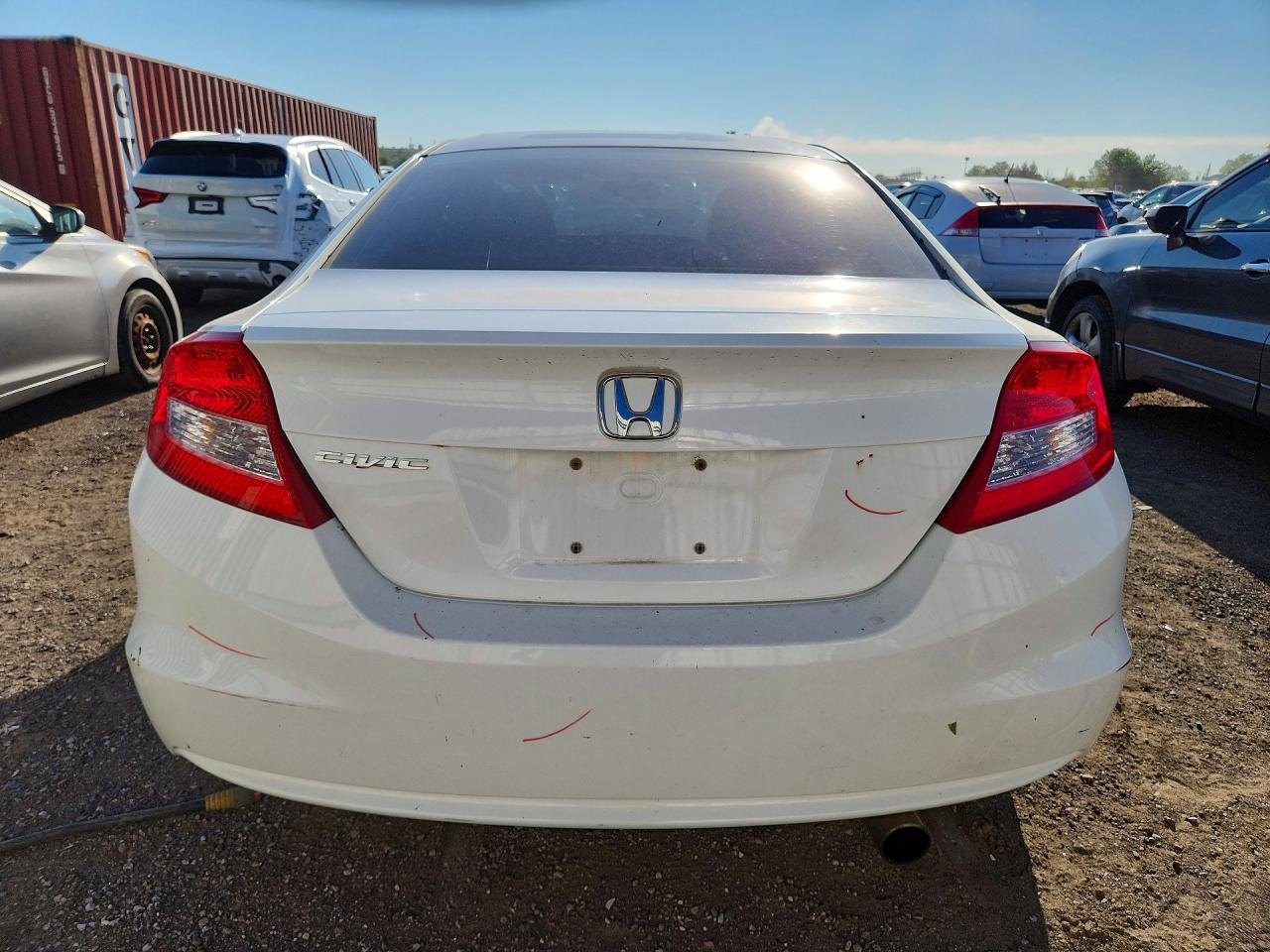 2012 Honda Civic Lx White vin: 2HGFG3B43CH006741