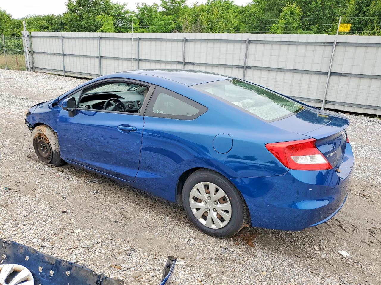 2012 Honda Civic Lx Blue vin: 2HGFG3B50CH507515