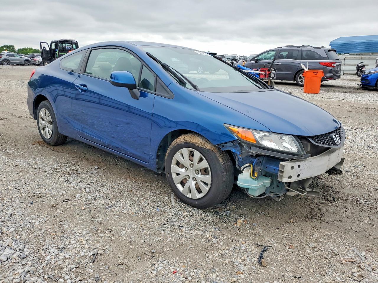 2012 Honda Civic Lx Blue vin: 2HGFG3B50CH507515