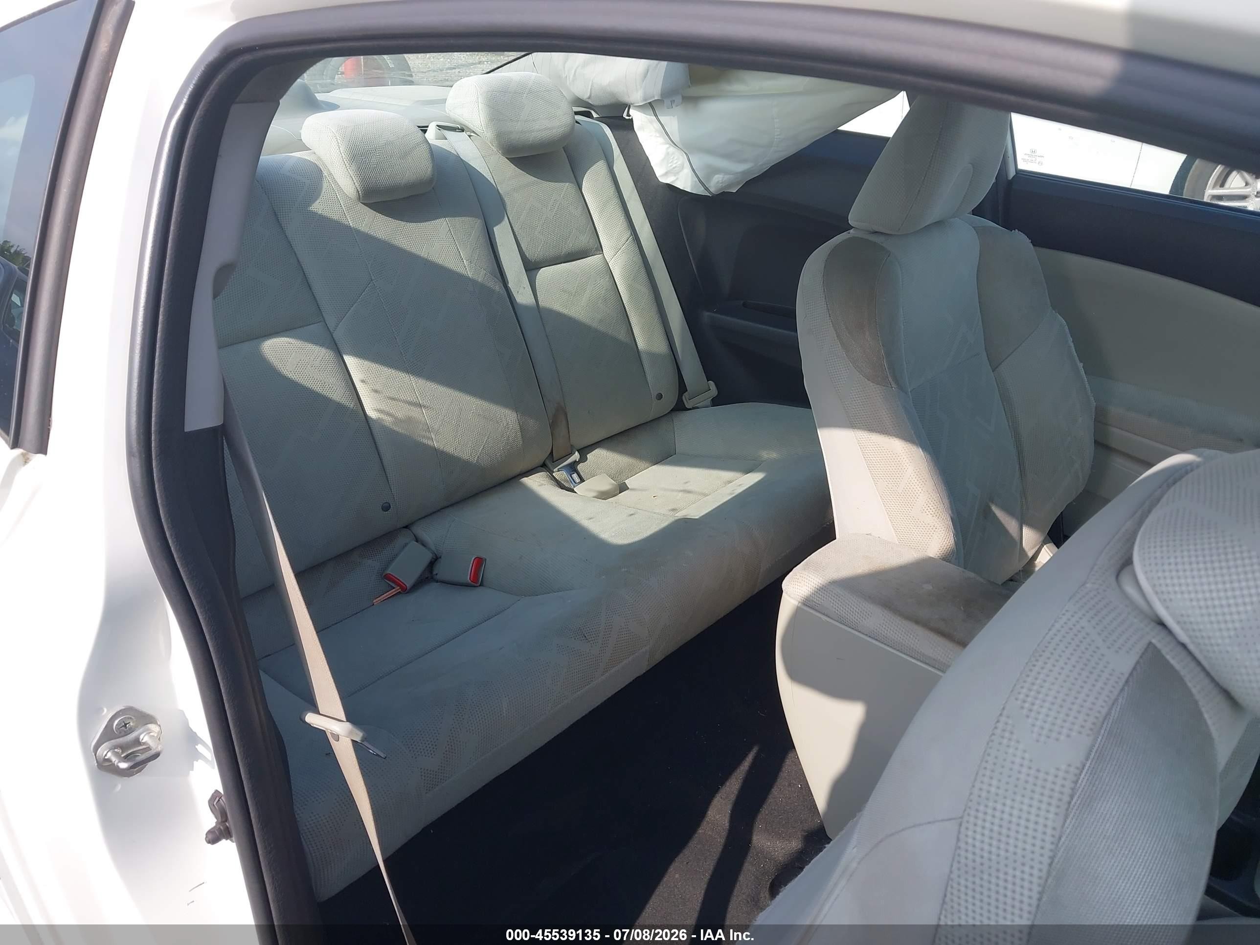 2012 Honda Civic Lx White vin: 2HGFG3B50CH511953
