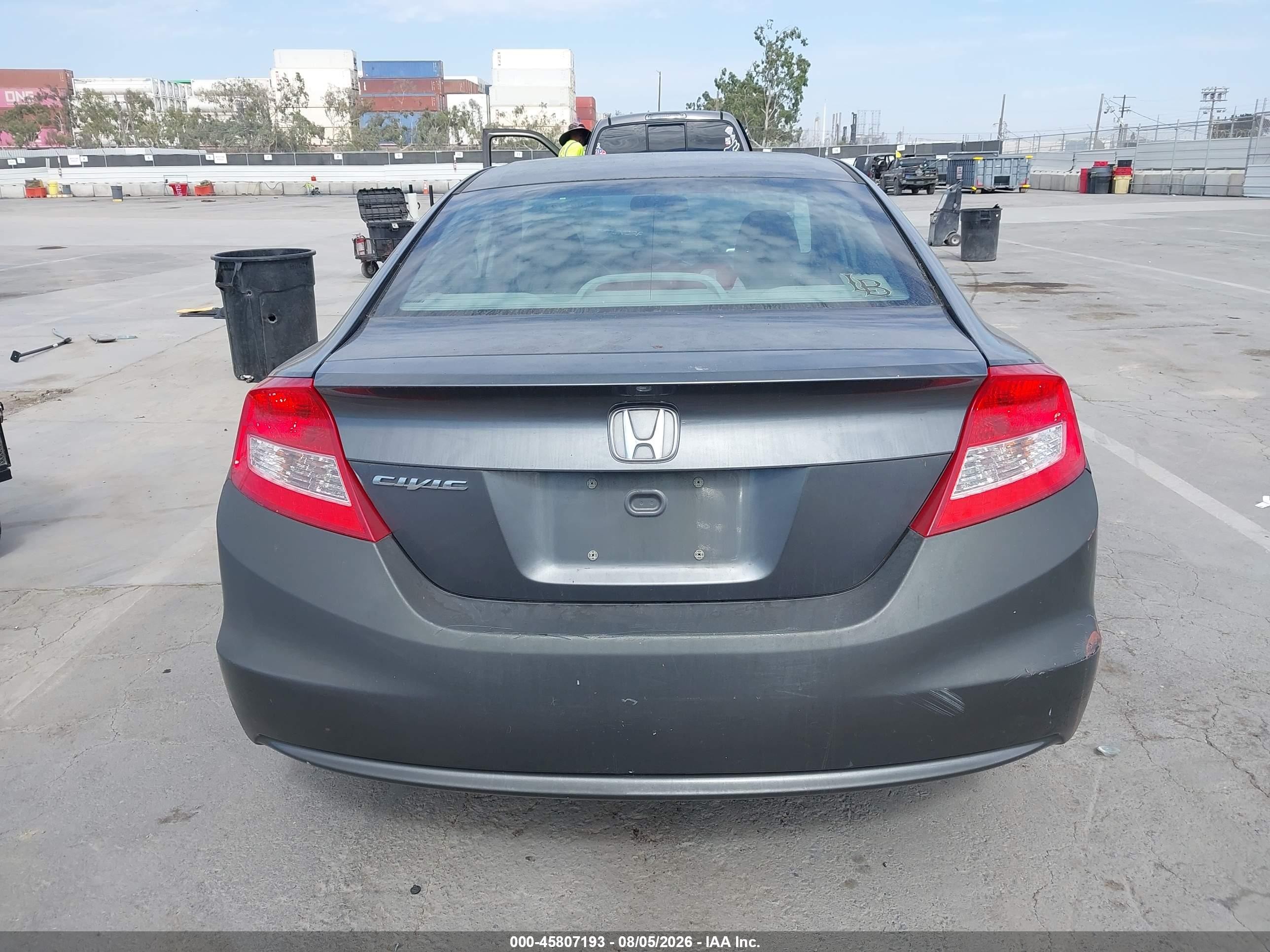 2012 Honda Civic Lx Gray vin: 2HGFG3B50CH527649