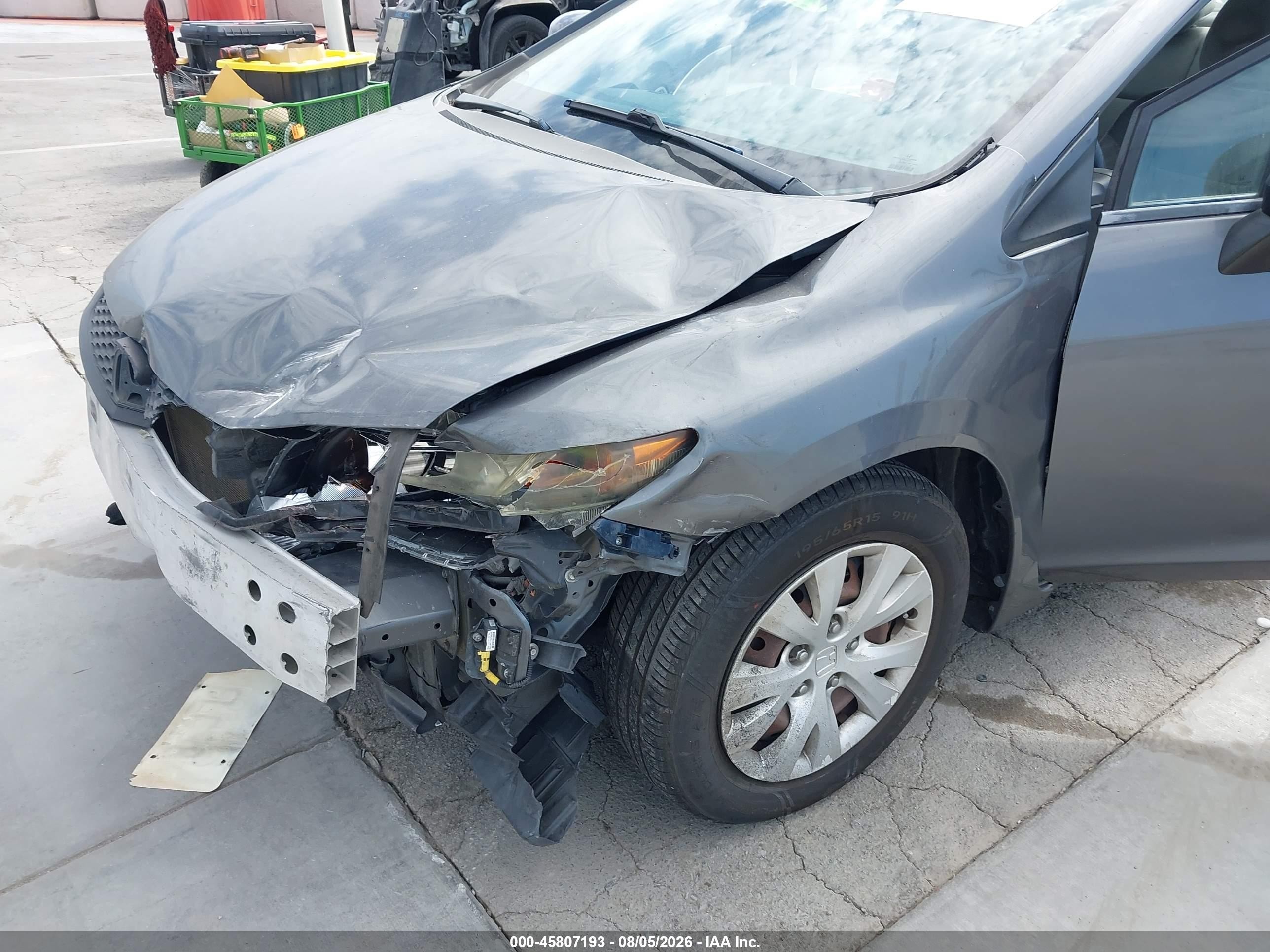 2012 Honda Civic Lx Gray vin: 2HGFG3B50CH527649
