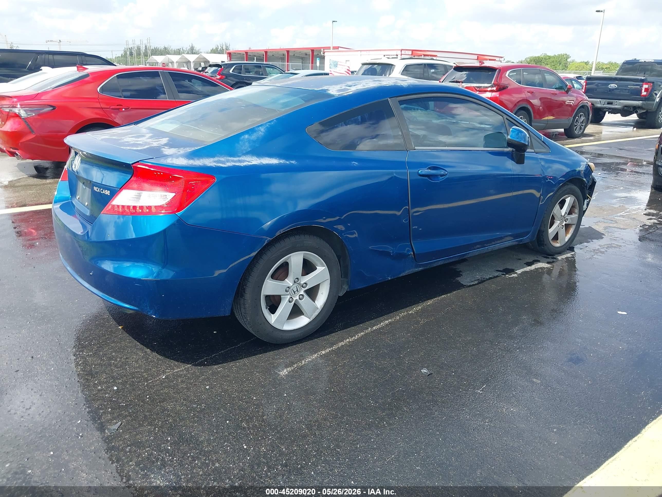 2012 Honda Civic Lx Синий vin: 2HGFG3B50CH535086