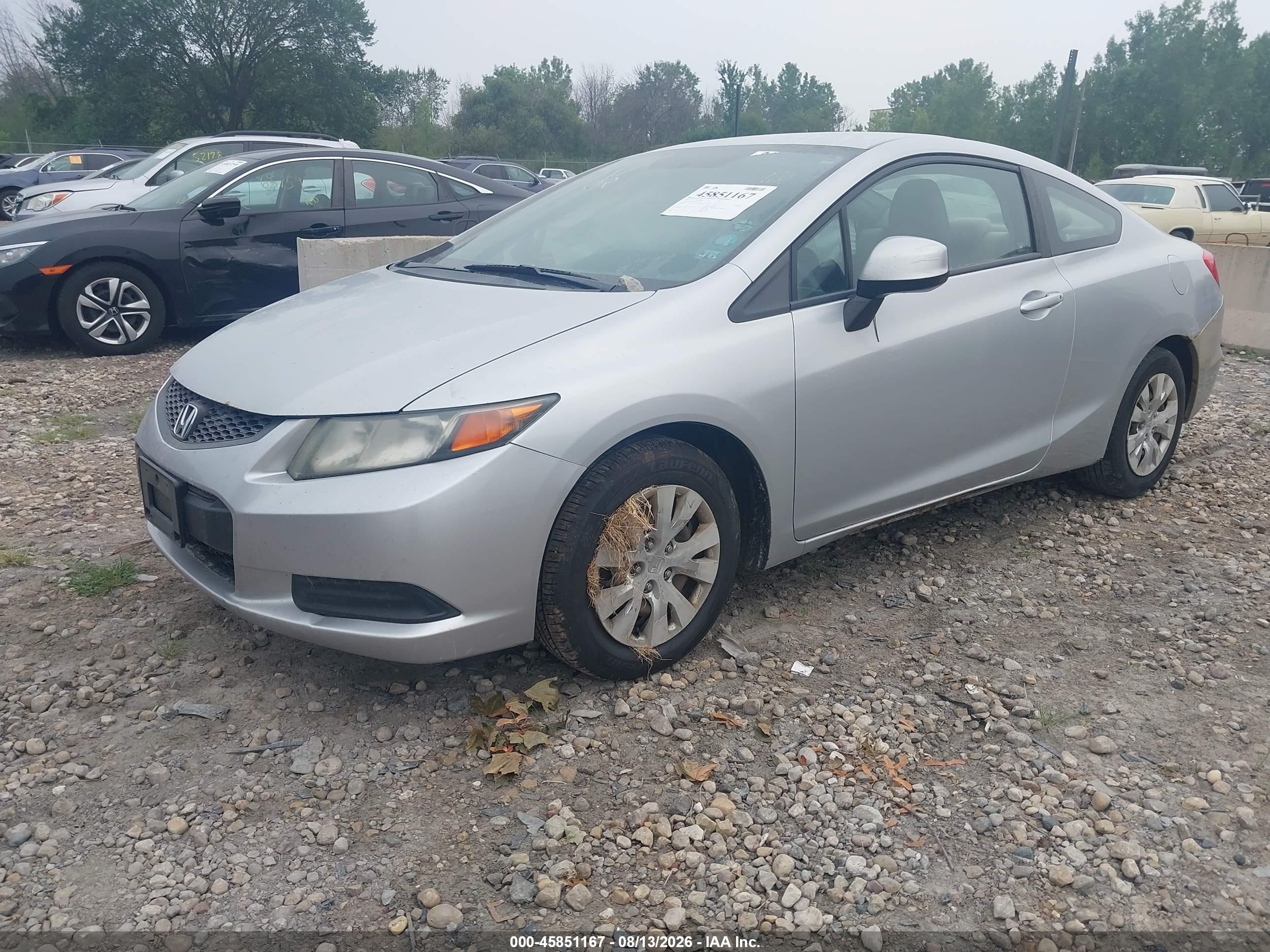 2012 Honda Civic Lx Silver vin: 2HGFG3B50CH543785