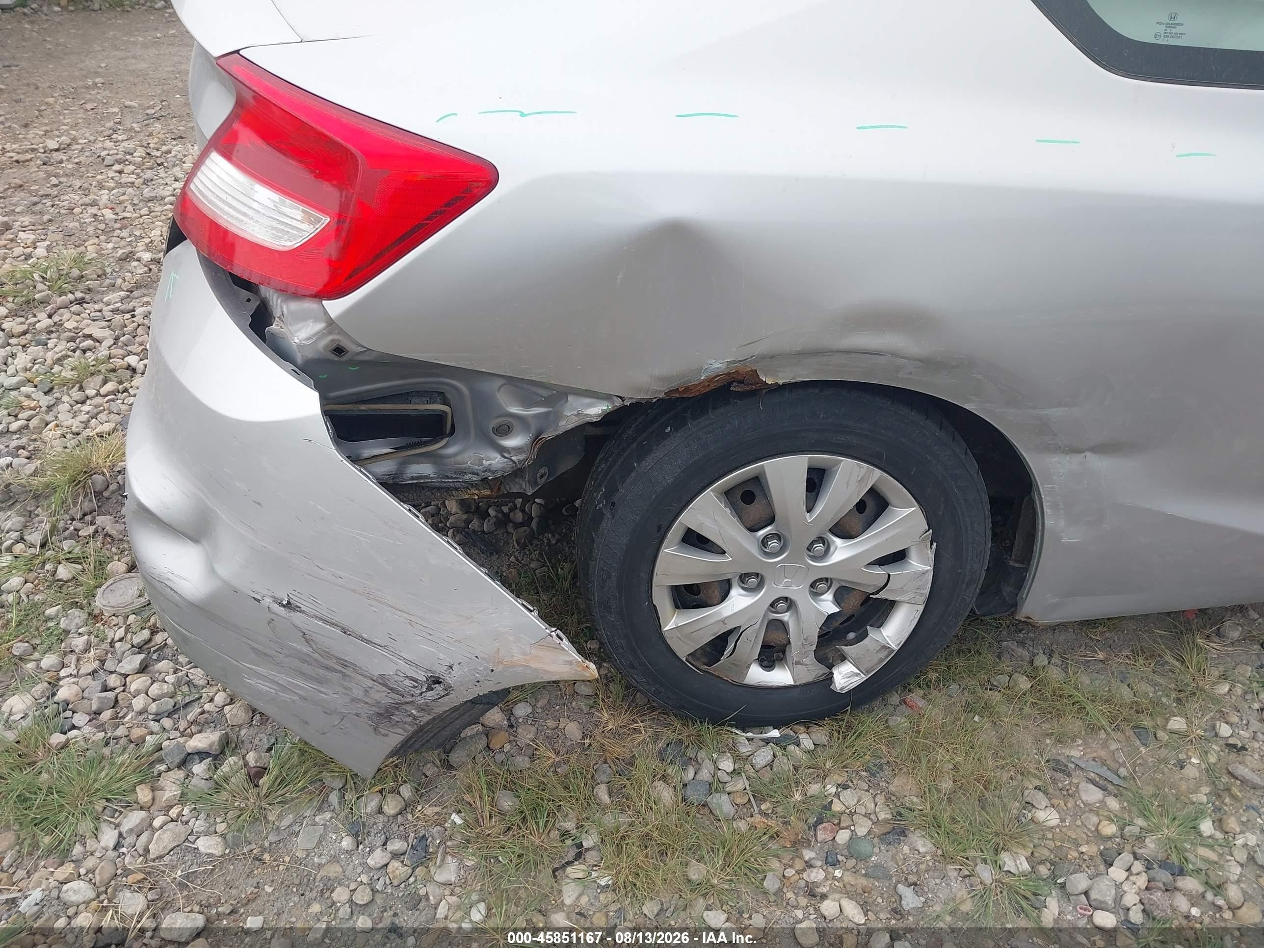 2012 Honda Civic Lx Silver vin: 2HGFG3B50CH543785