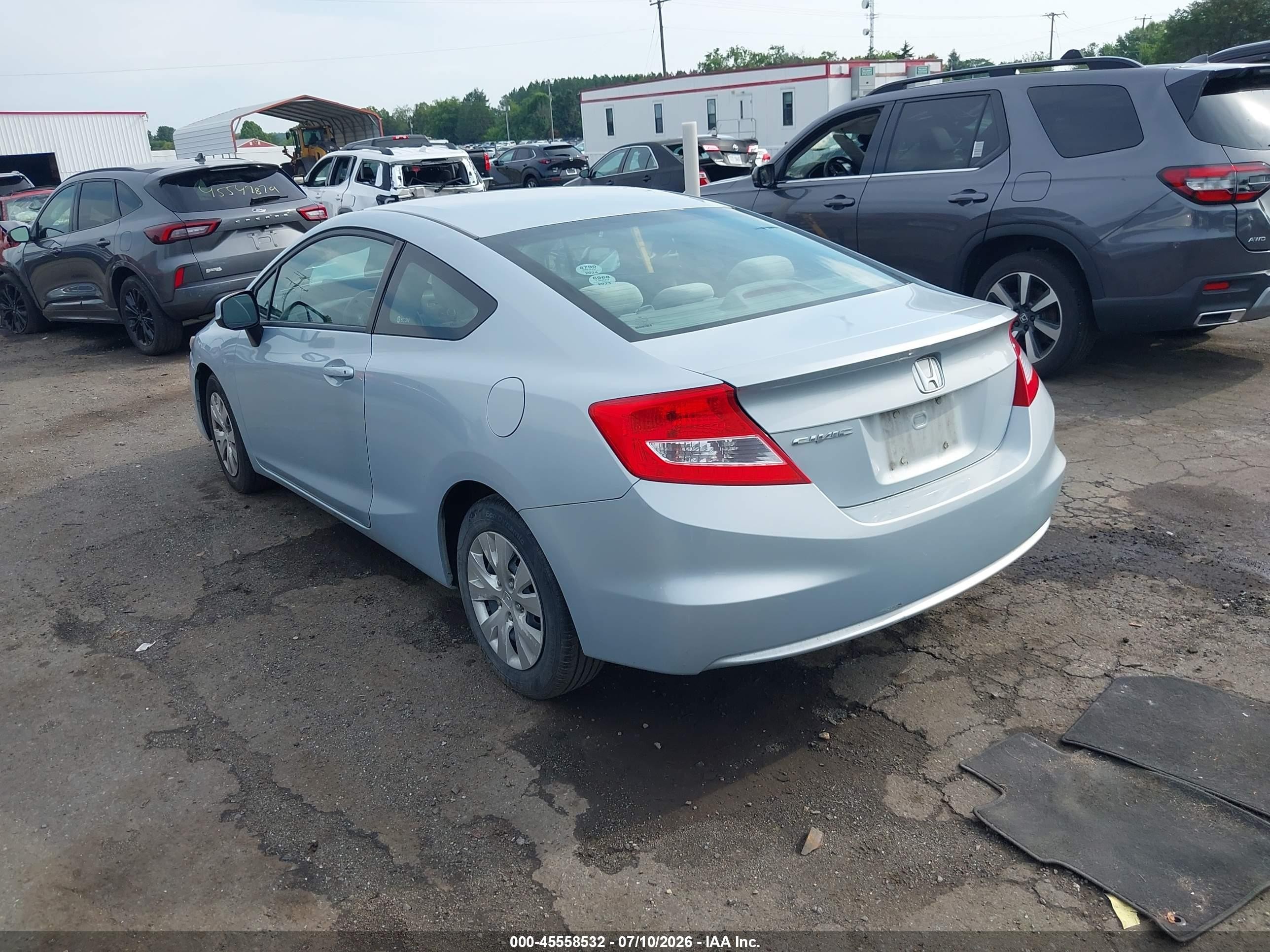 2012 Honda Civic Lx Серебряный vin: 2HGFG3B50CH552440