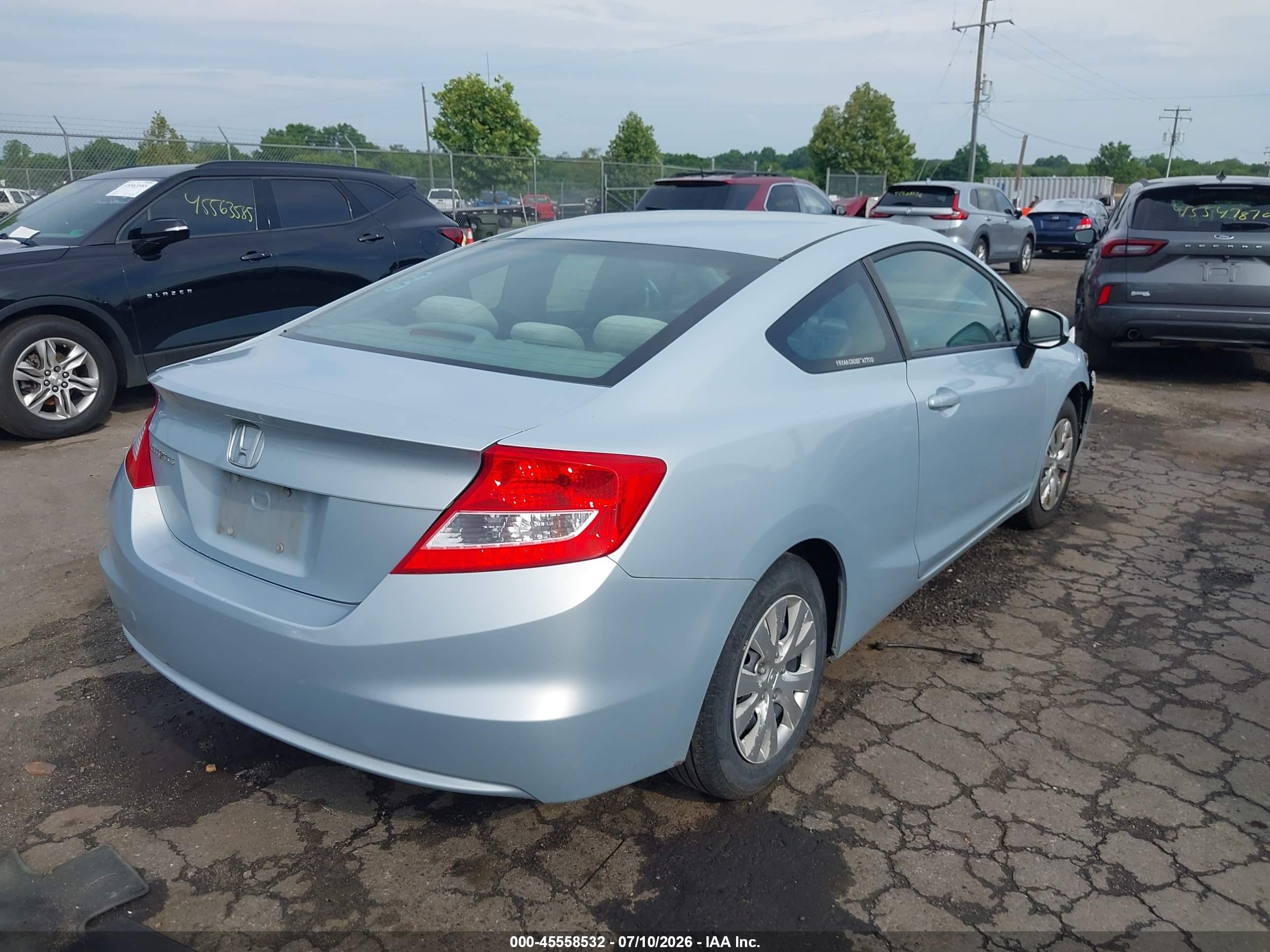 2012 Honda Civic Lx Серебряный vin: 2HGFG3B50CH552440