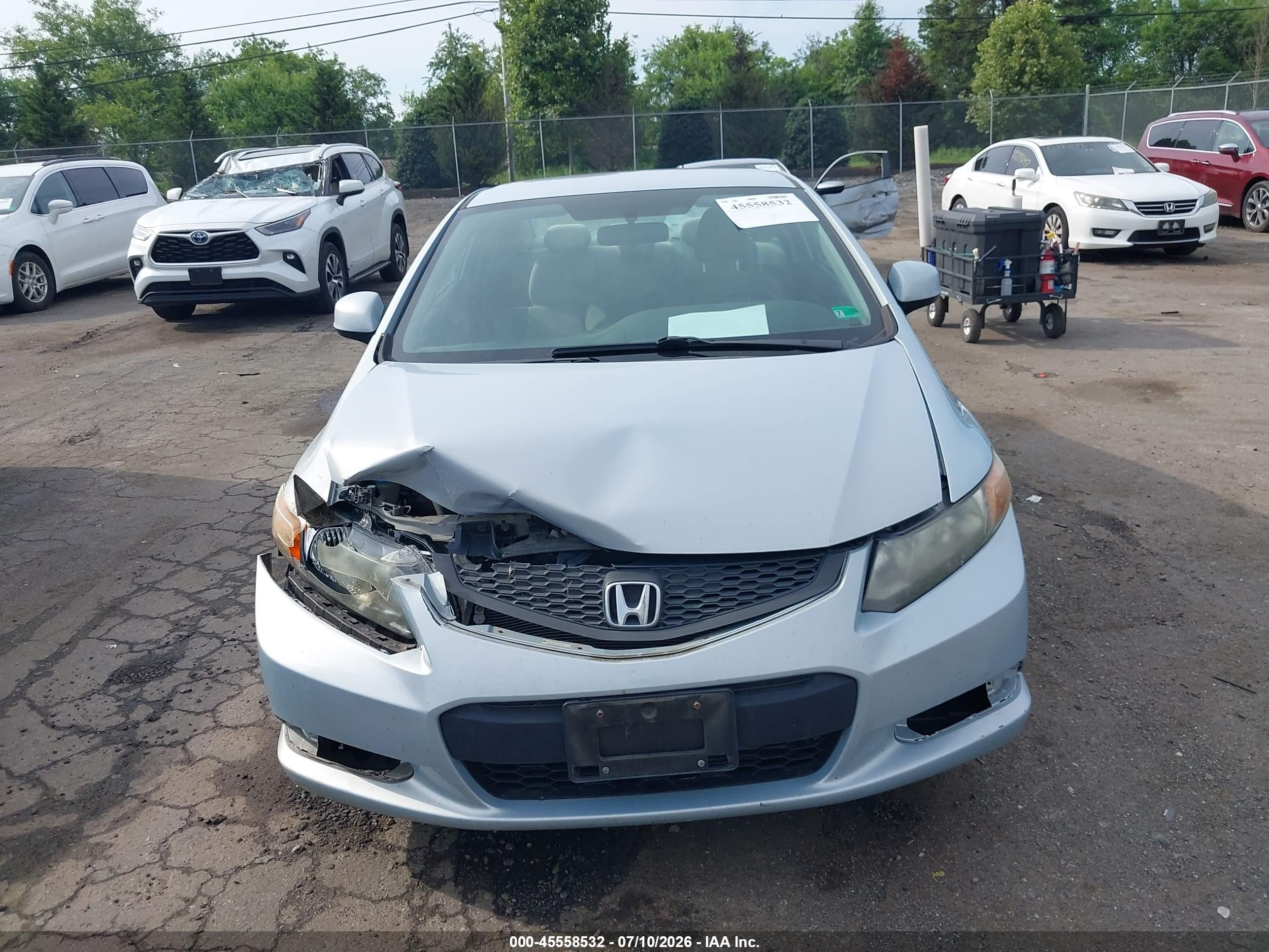 2012 Honda Civic Lx Серебряный vin: 2HGFG3B50CH552440