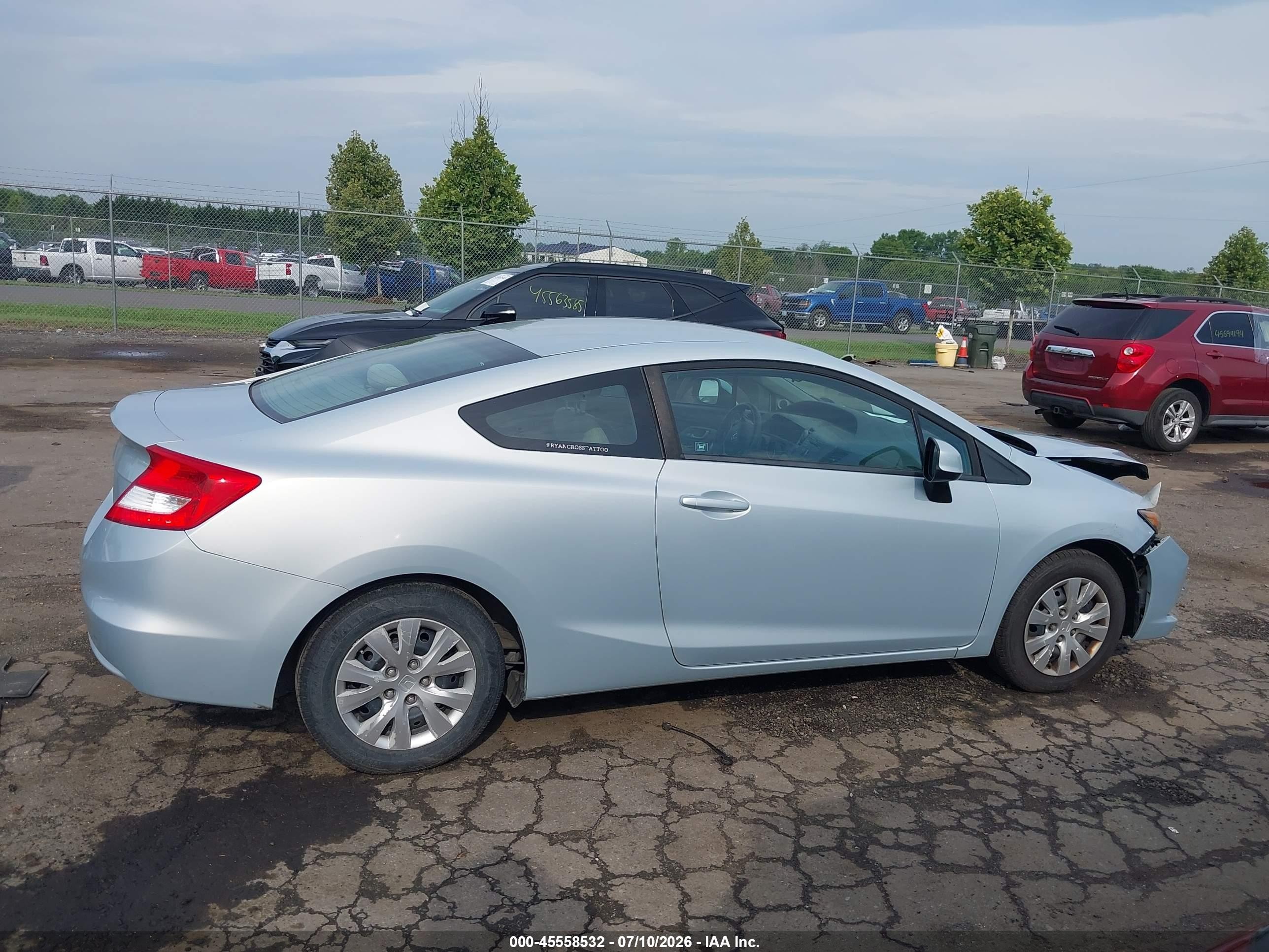 2012 Honda Civic Lx Серебряный vin: 2HGFG3B50CH552440
