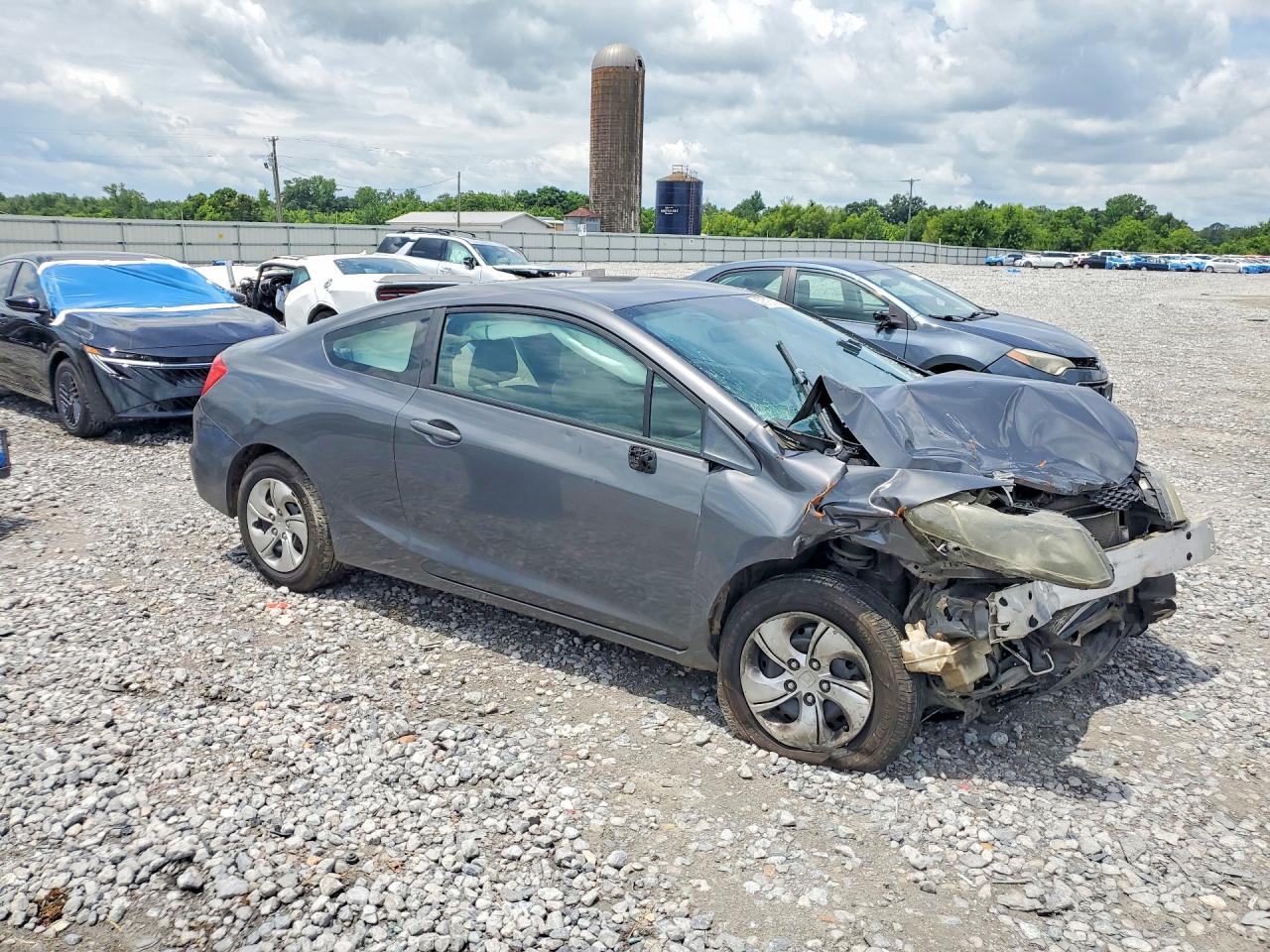 2013 Honda Civic Lx Gray vin: 2HGFG3B50DH510531