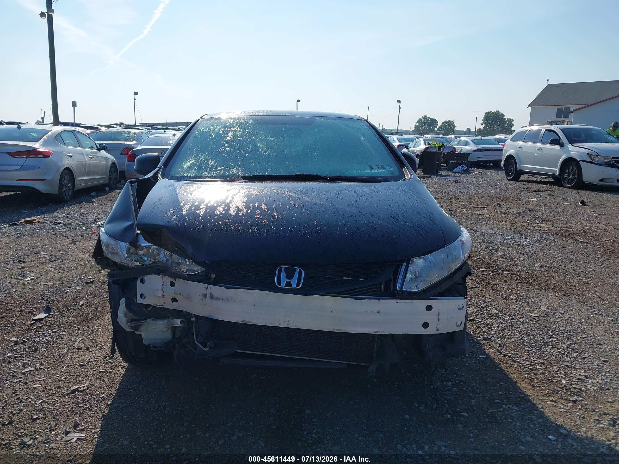 2013 Honda Civic Lx Black vin: 2HGFG3B50DH513154