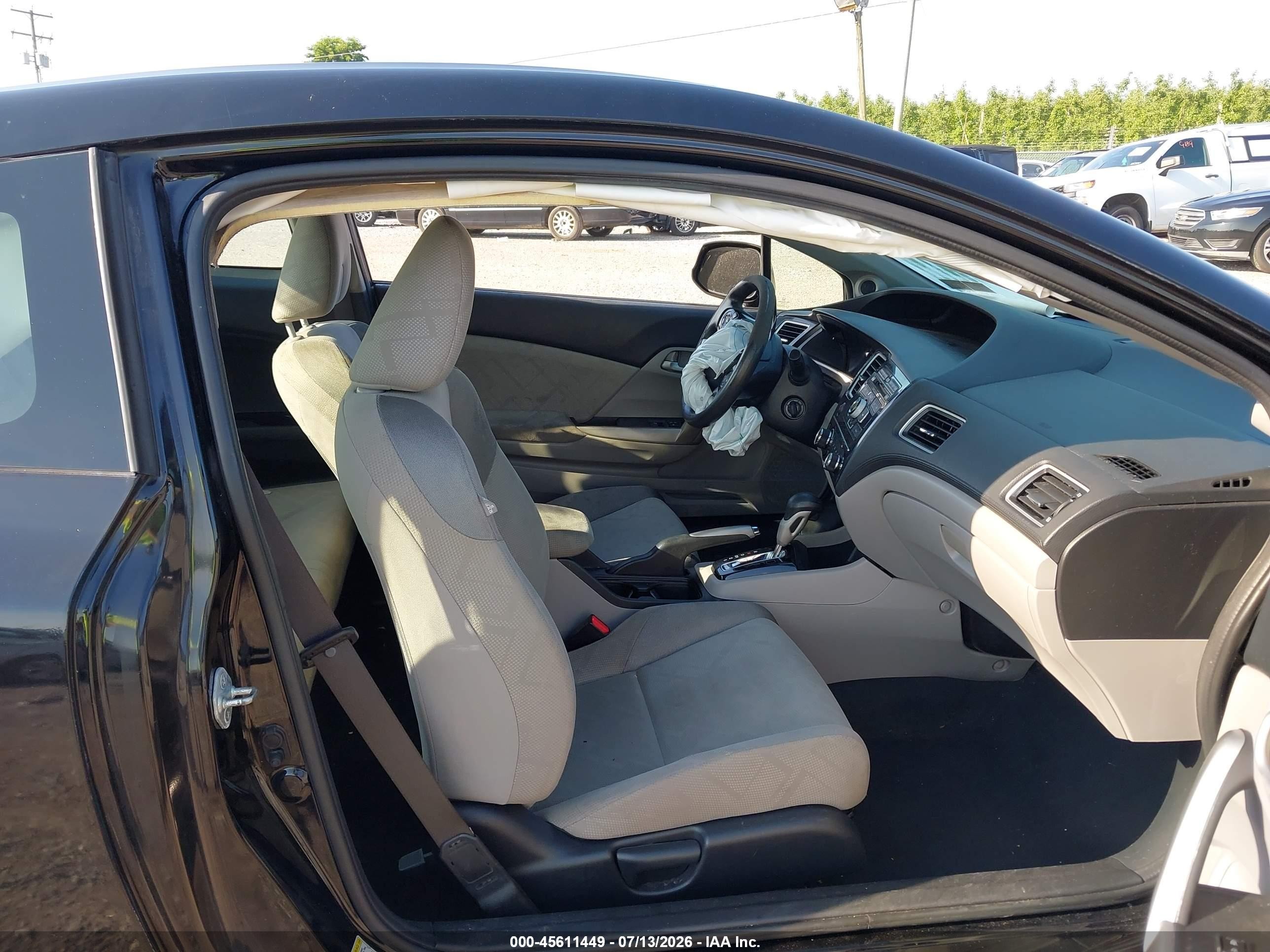 2013 Honda Civic Lx Black vin: 2HGFG3B50DH513154
