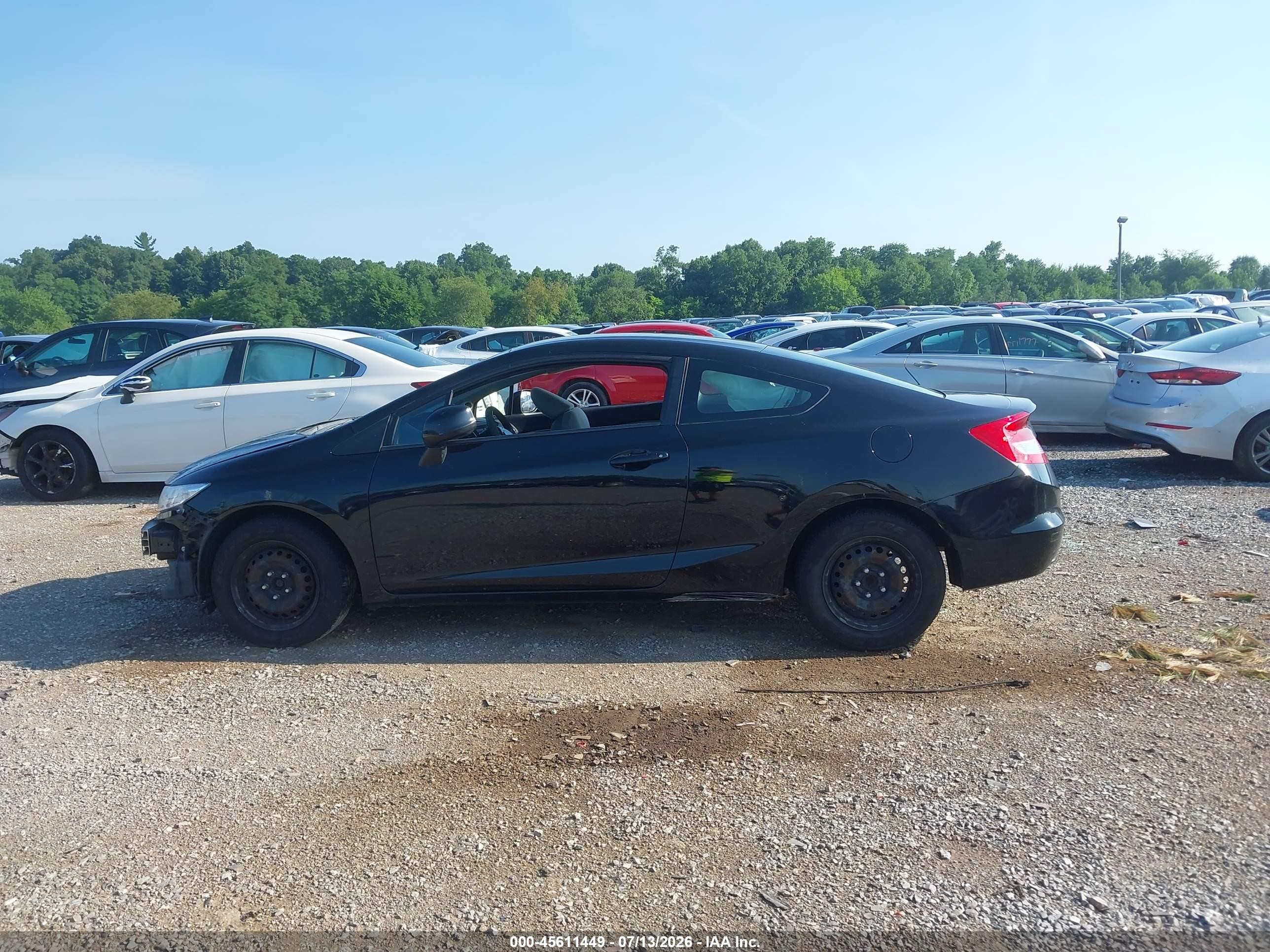 2013 Honda Civic Lx Black vin: 2HGFG3B50DH513154