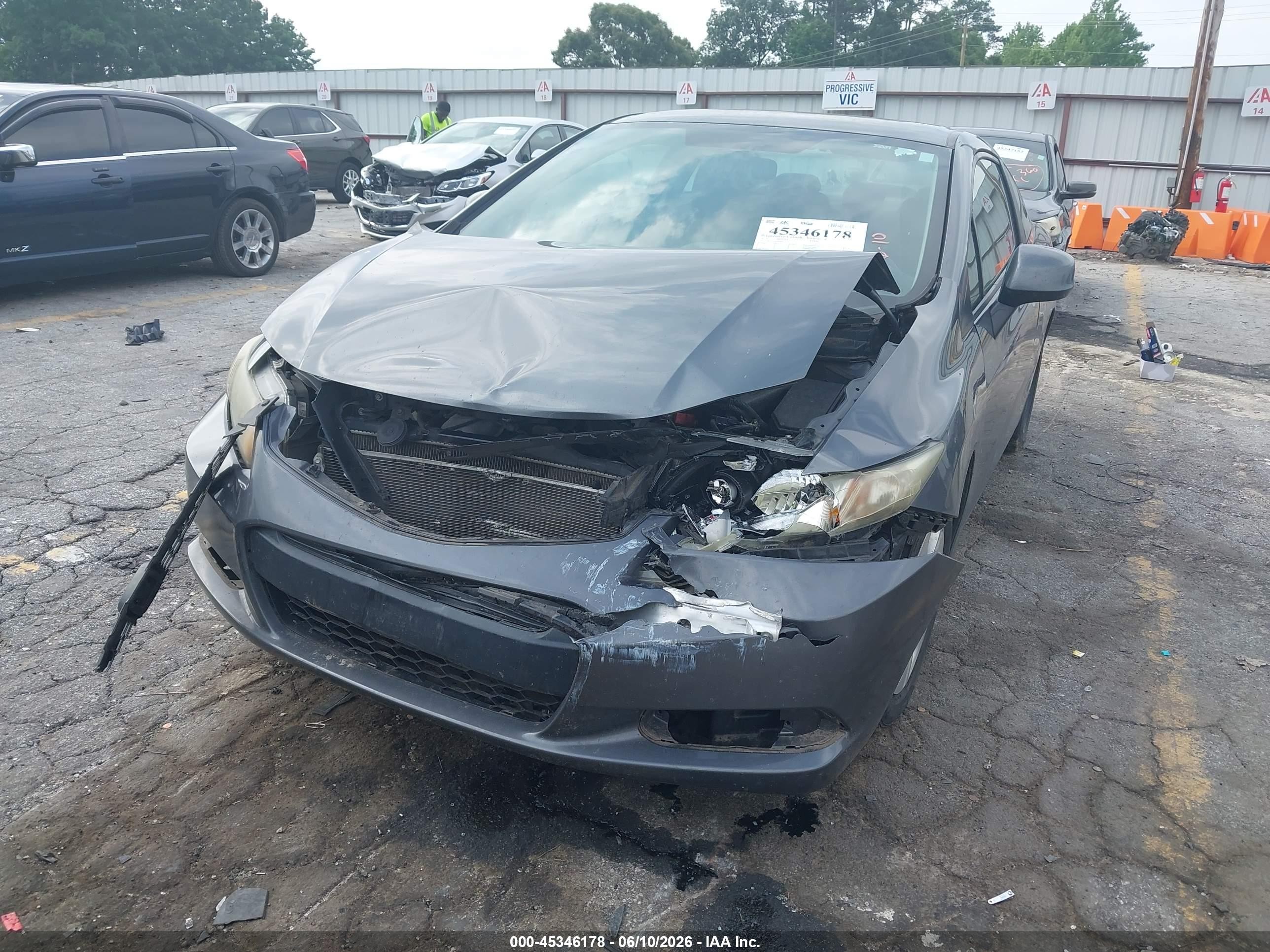 2013 Honda Civic Lx Gray vin: 2HGFG3B50DH513350