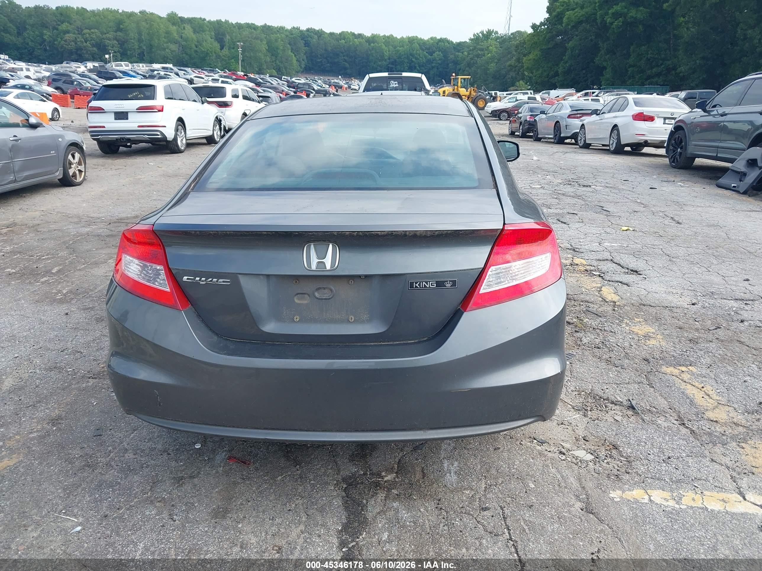2013 Honda Civic Lx Gray vin: 2HGFG3B50DH513350