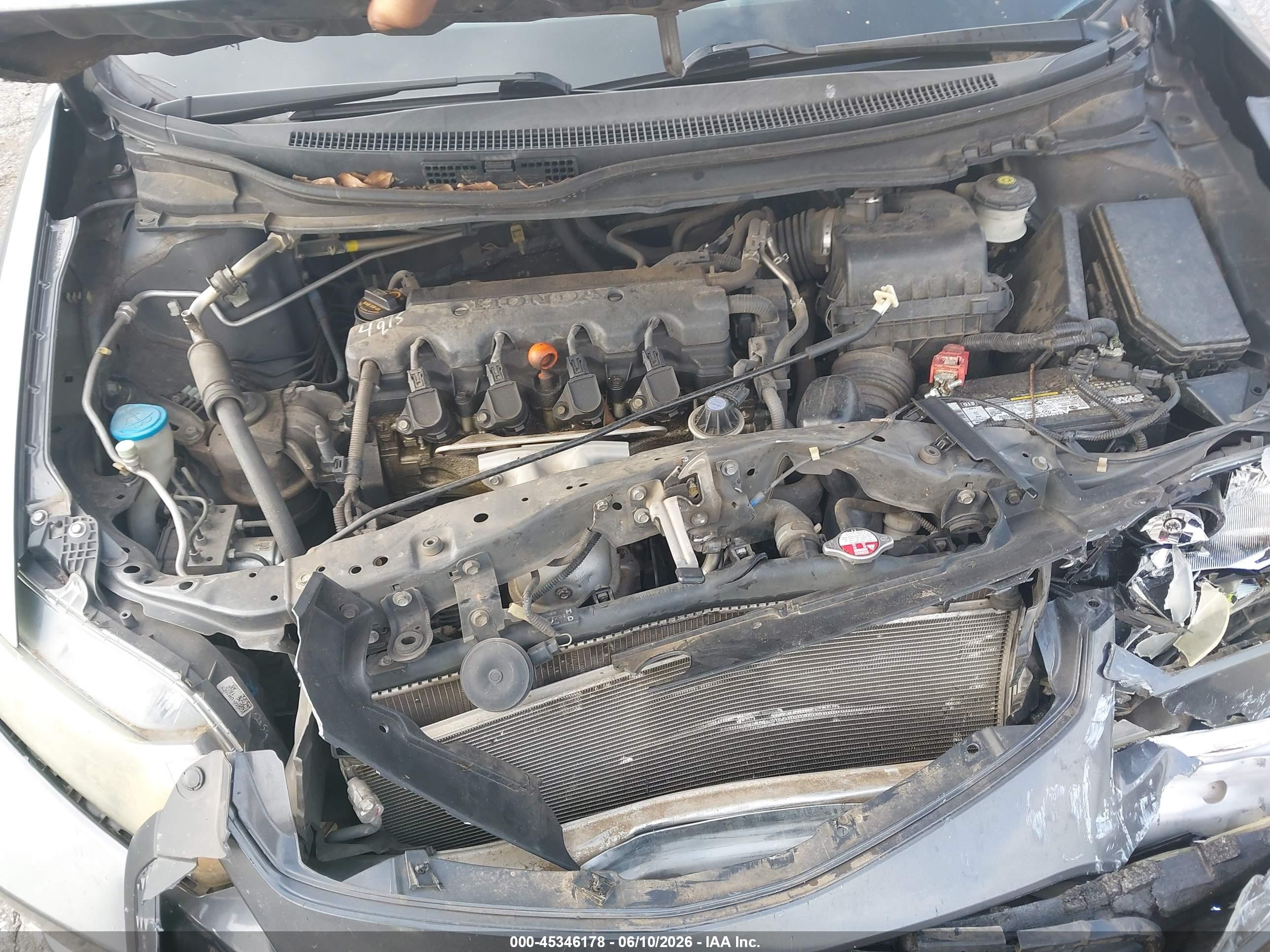 2013 Honda Civic Lx Gray vin: 2HGFG3B50DH513350
