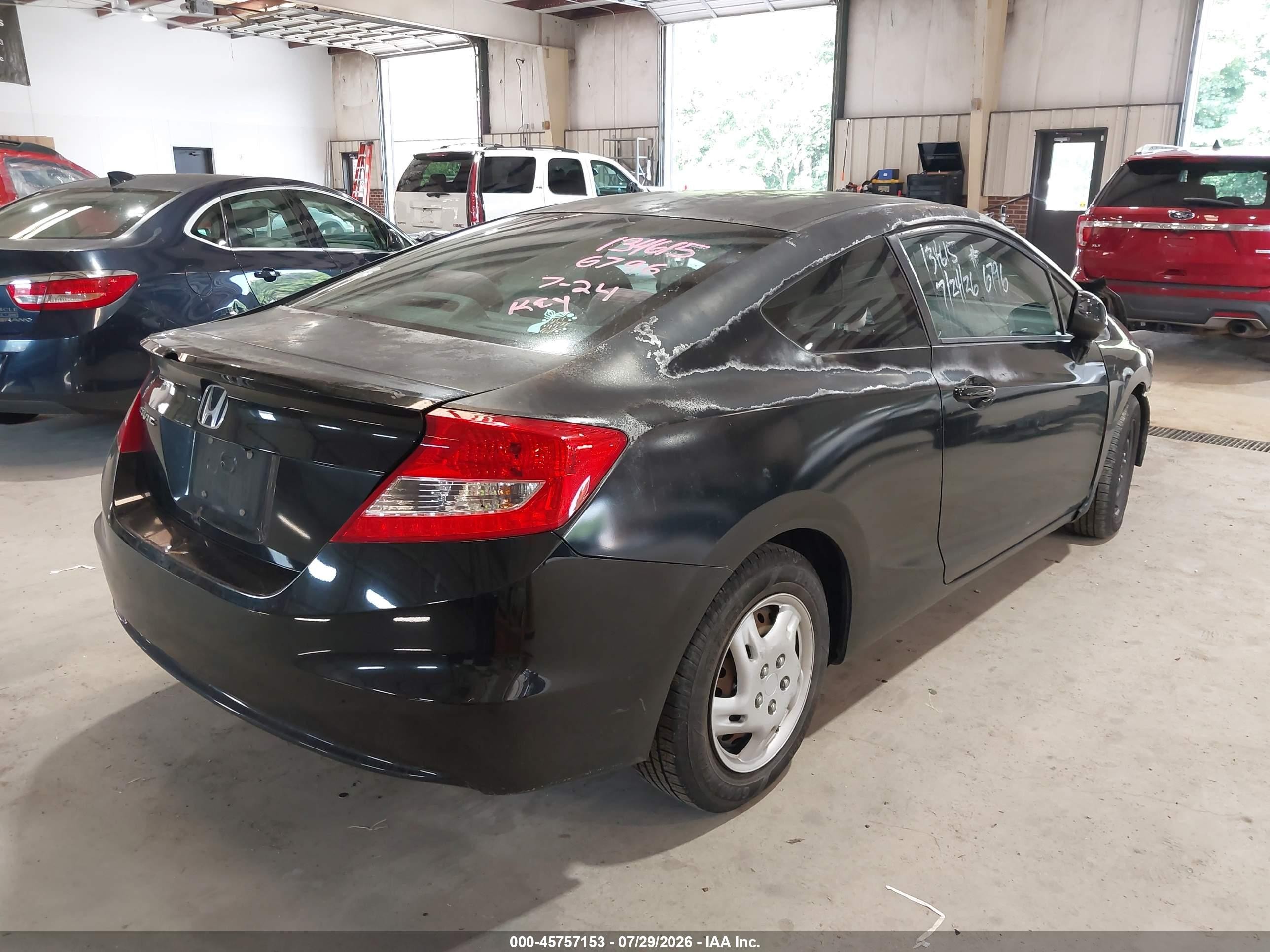 2013 Honda Civic Lx Black vin: 2HGFG3B50DH516796